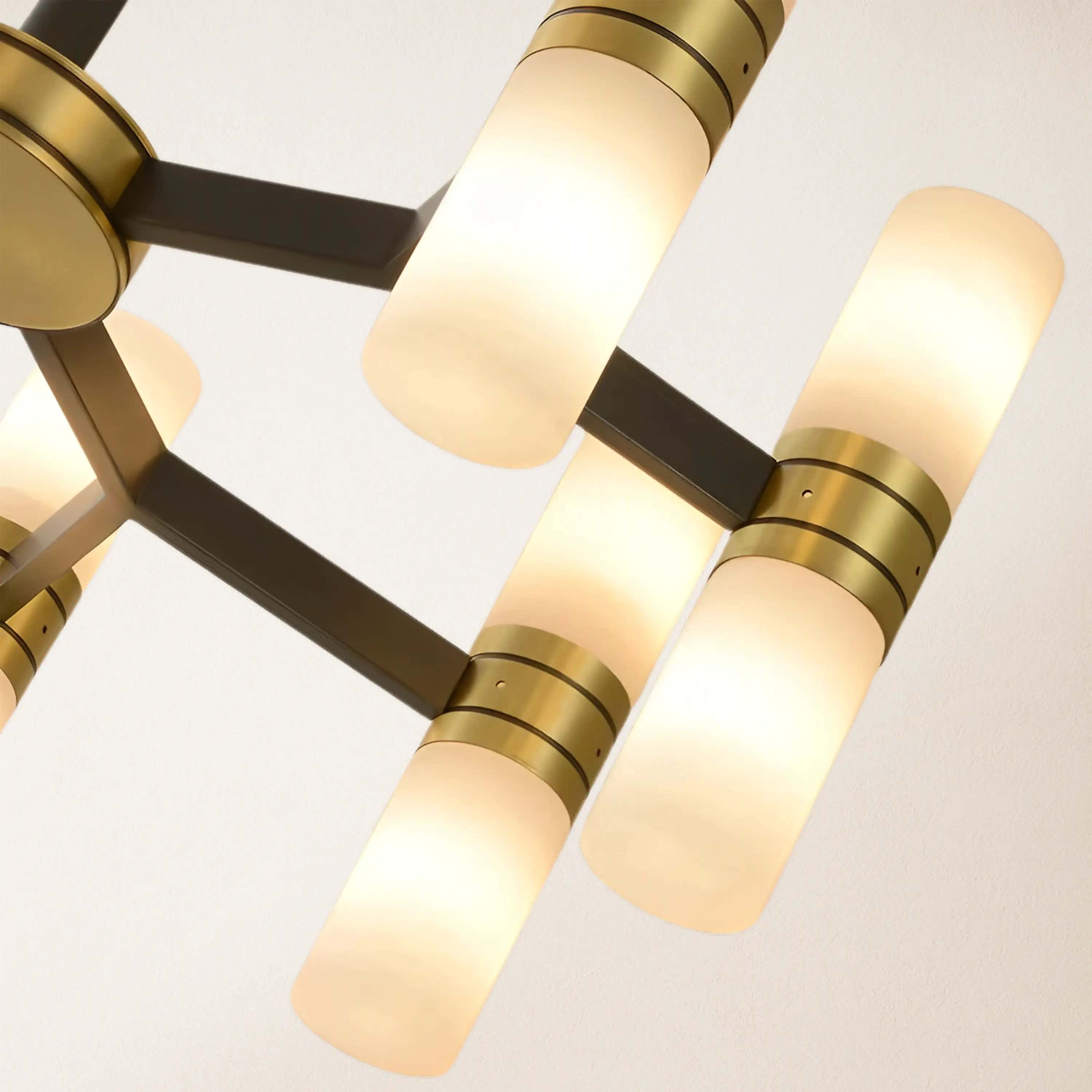 Moral Alabaster Round Chandelier 25"D#Finish_Gold