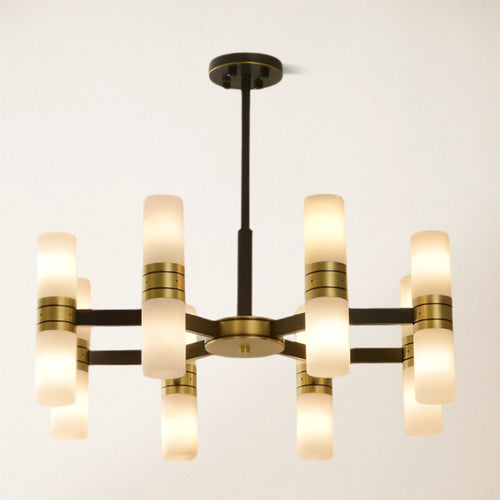 Moral Alabaster Round Chandelier 25"D