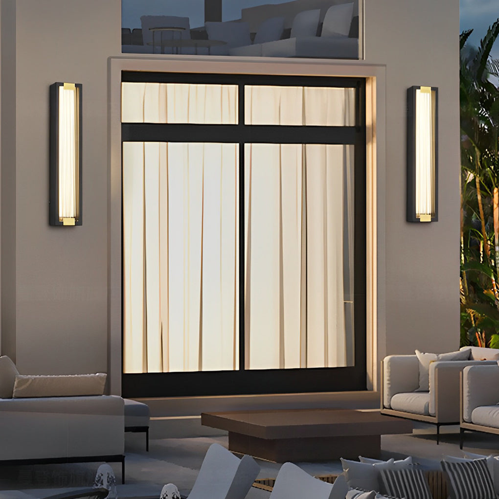 Vitreum Rectangular LED Outdoor Wall Light