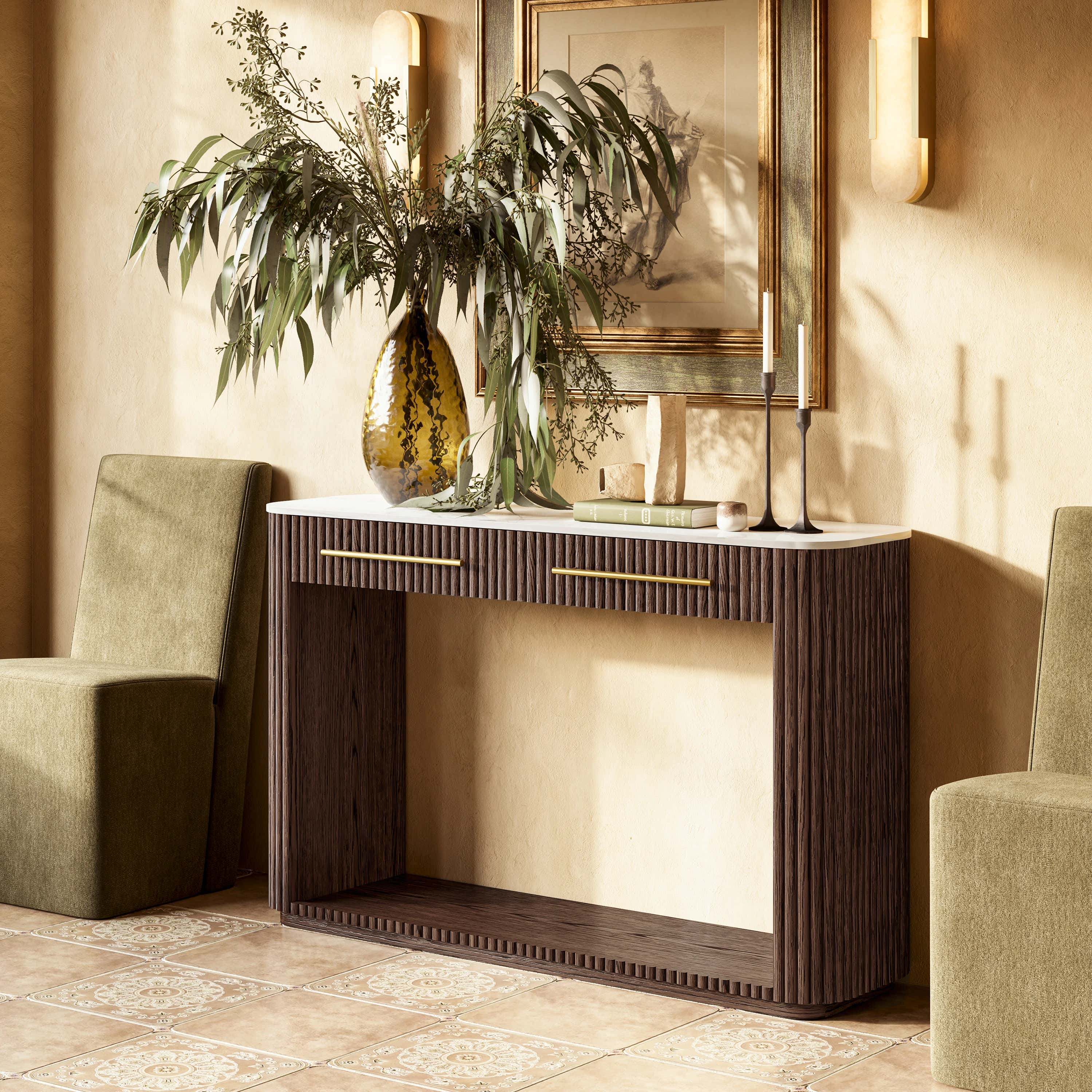 Riley Sintered Stone Console Table 47"W