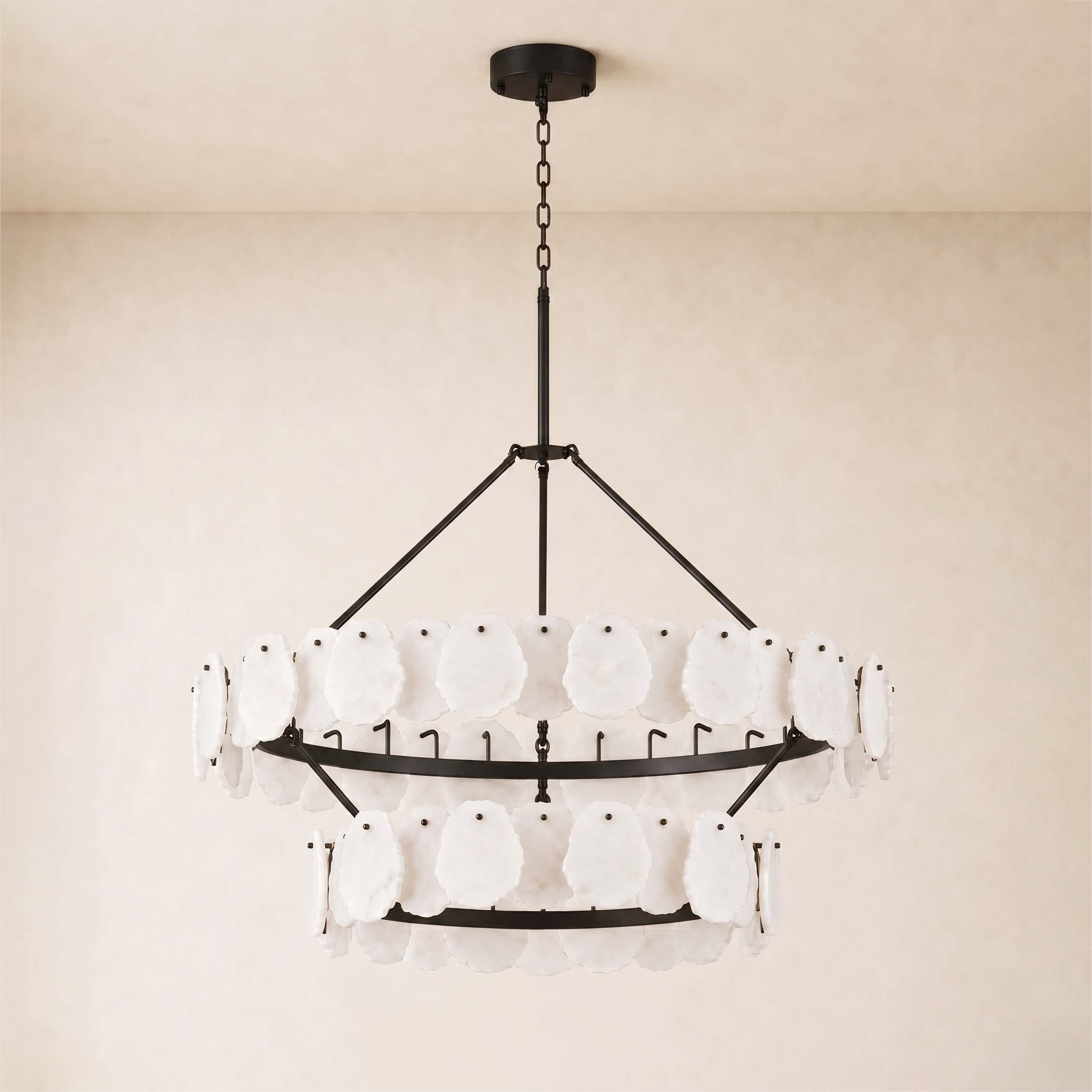 Moira Alabaster Custom Round Chandelier 48"D
