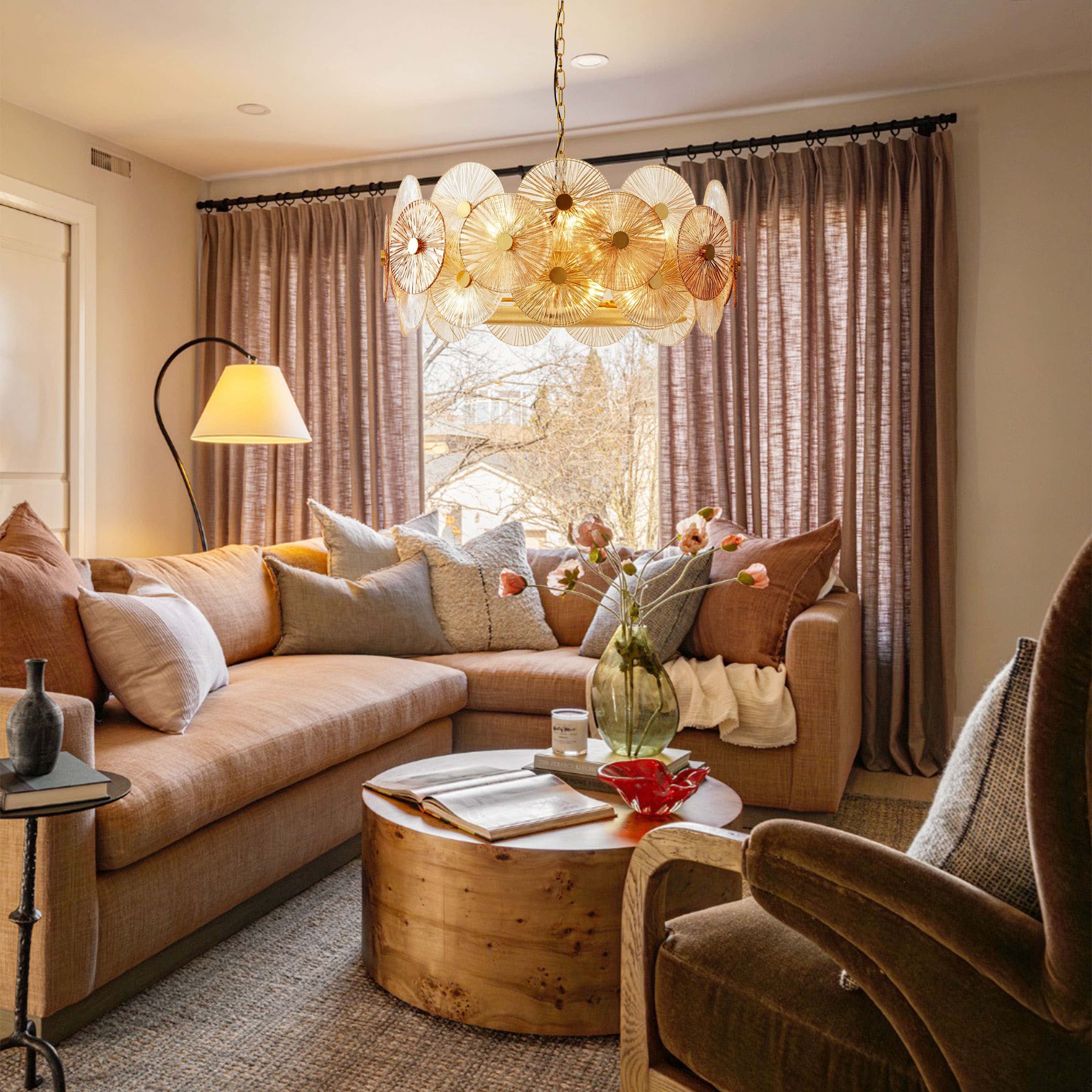 Axiora Glass Round Chandelier