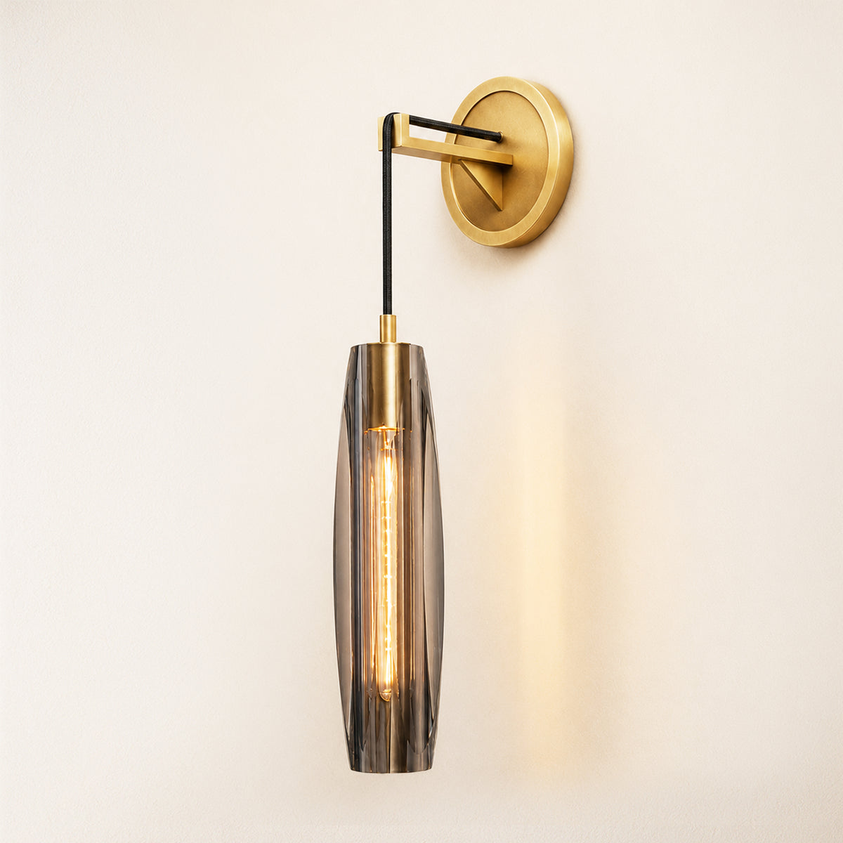Virelle Smoke Crystal Wall Sconce