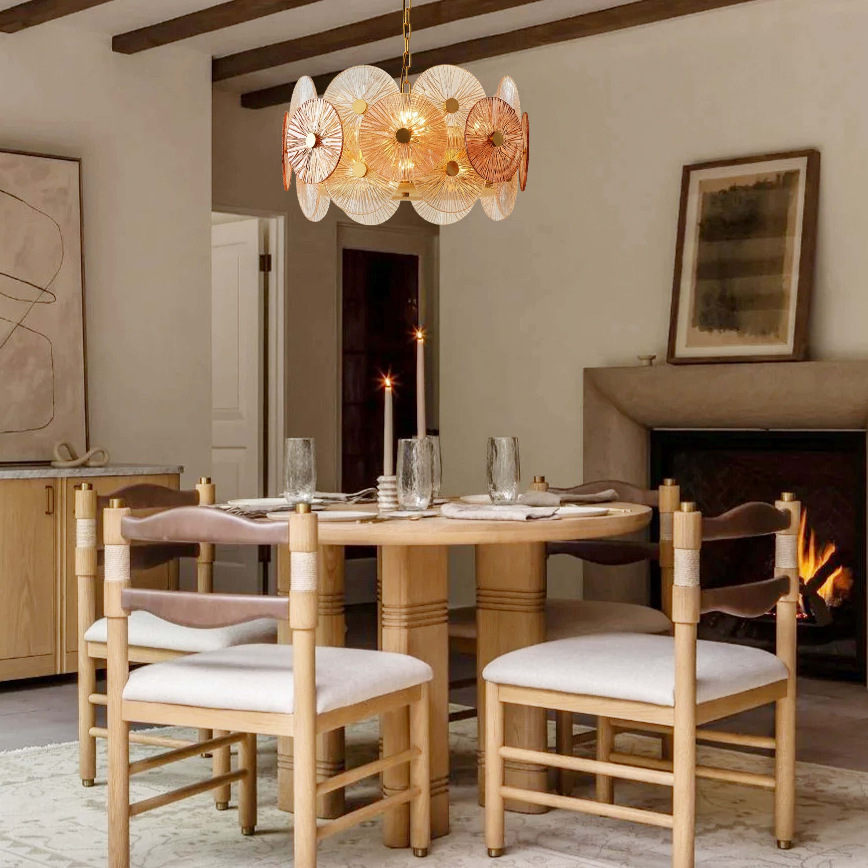 Axiora Glass Round Chandelier