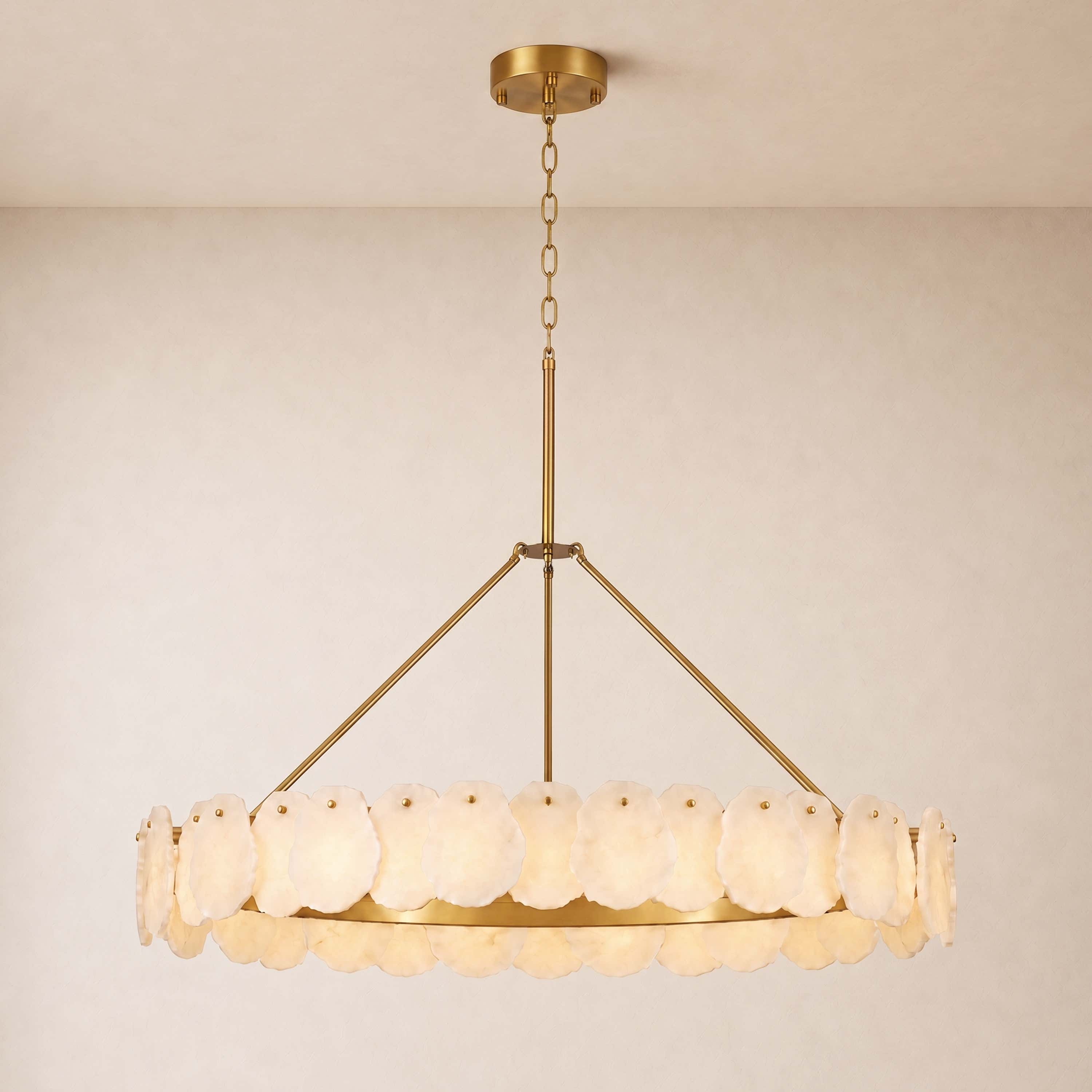 Moira Alabaster Custom Round Chandelier 48"D