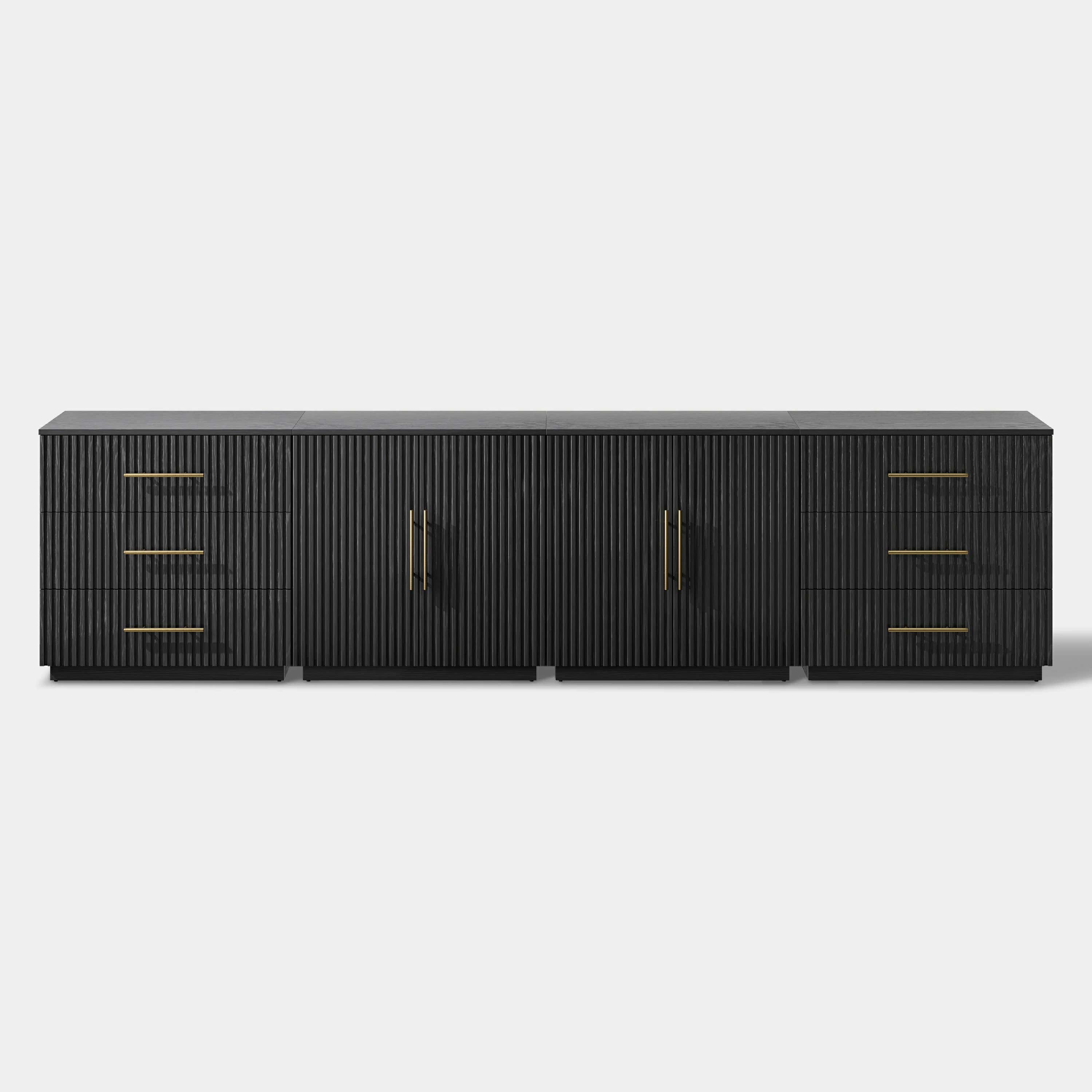 Holt Oak Modular Media Console (Set of 4)