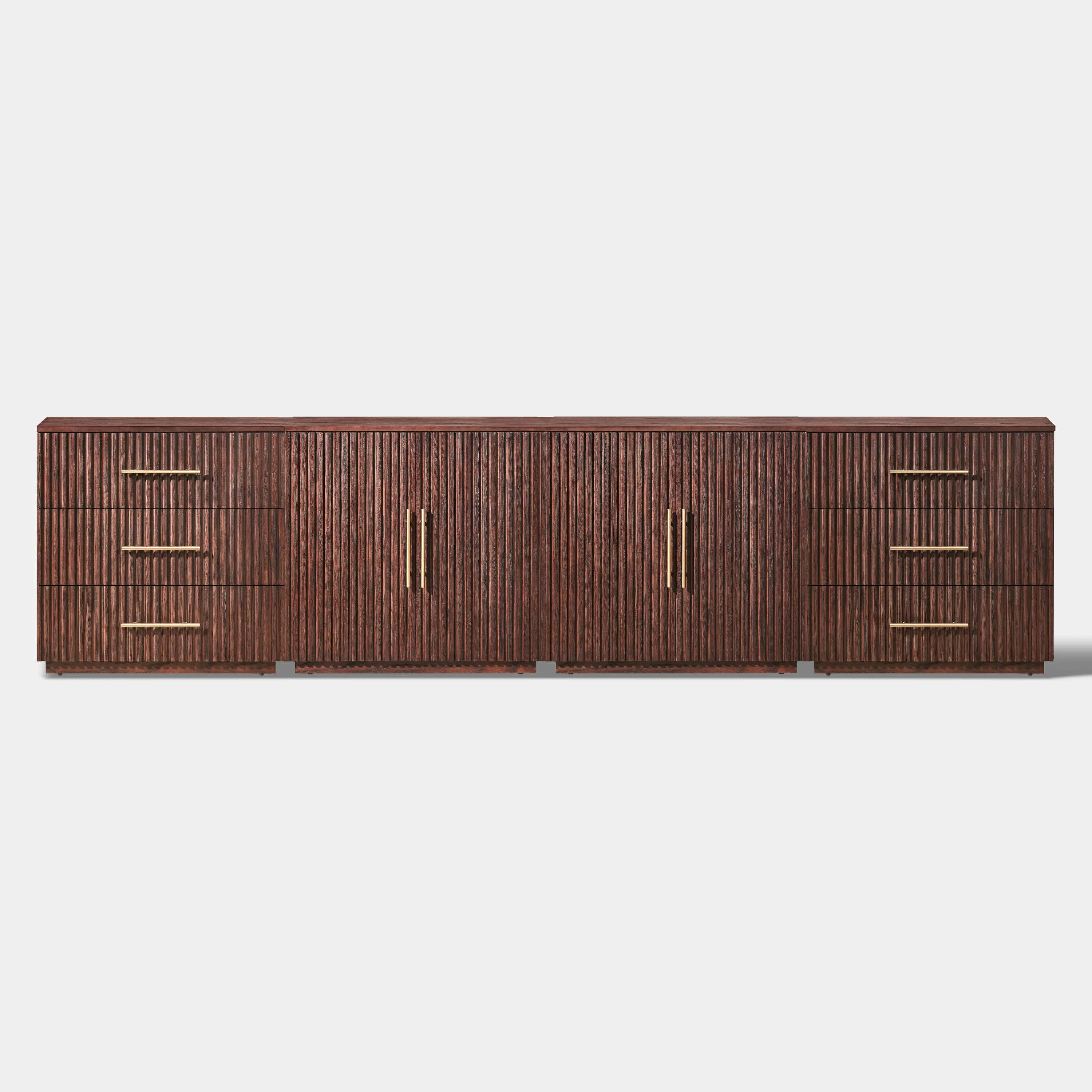 Holt Oak Modular Media Console (Set of 4)
