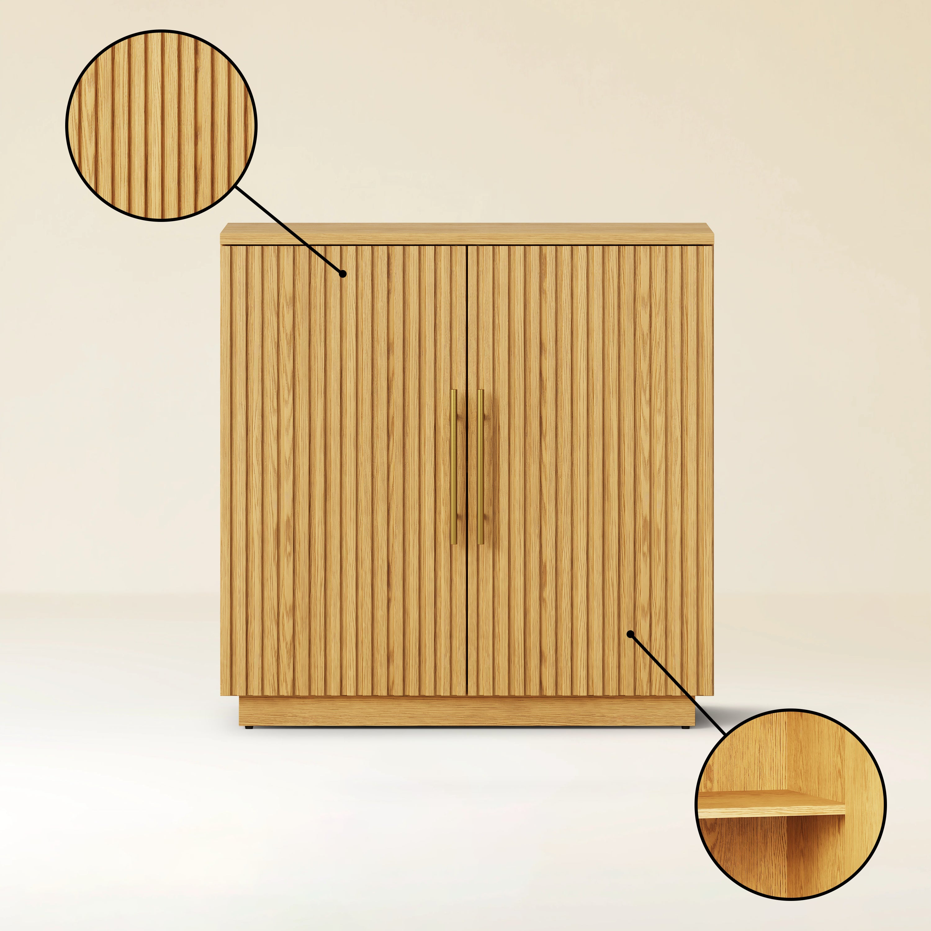 Holt 95″ Solid Oak Console(Set of 3)