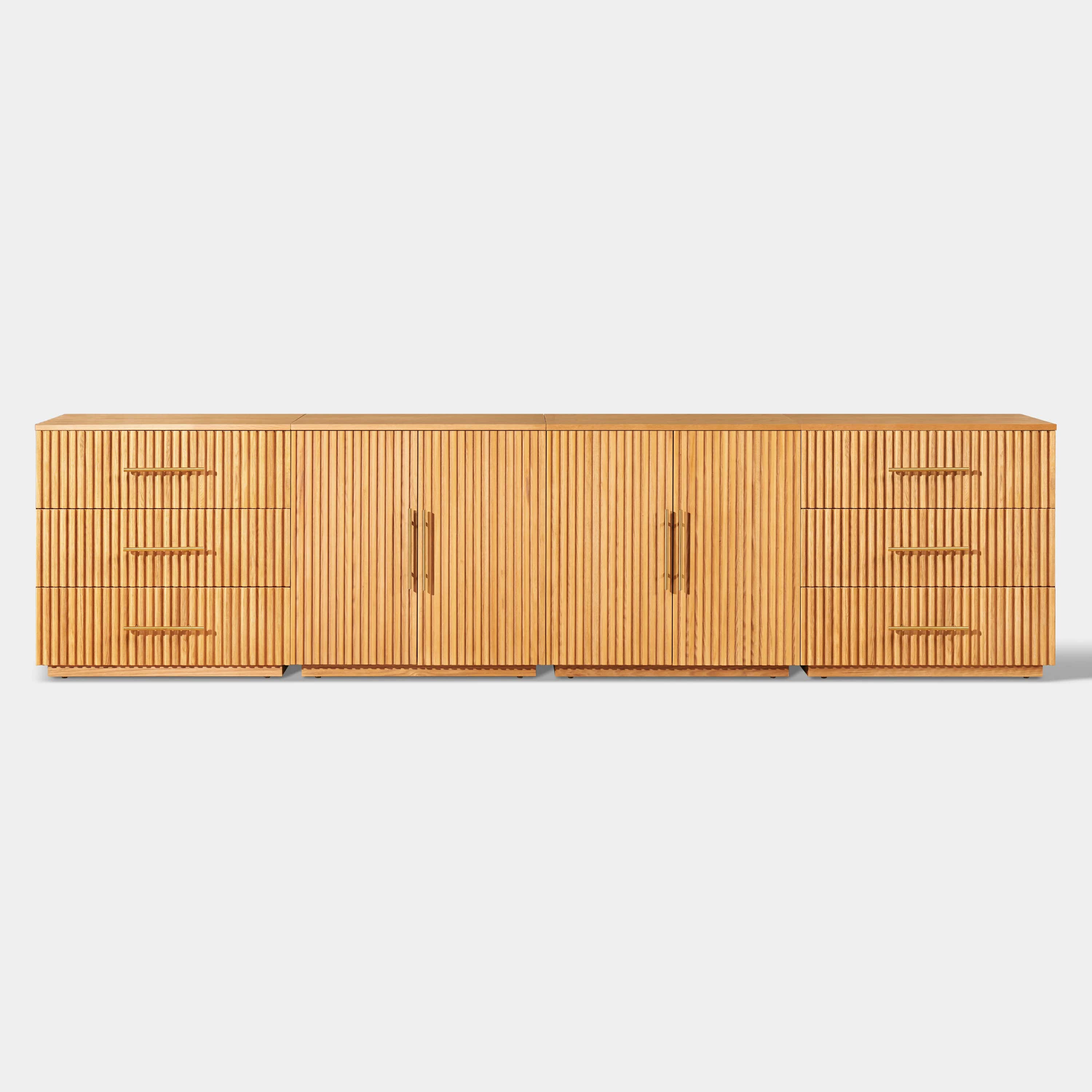 Holt Oak Modular Media Console (Set of 4)