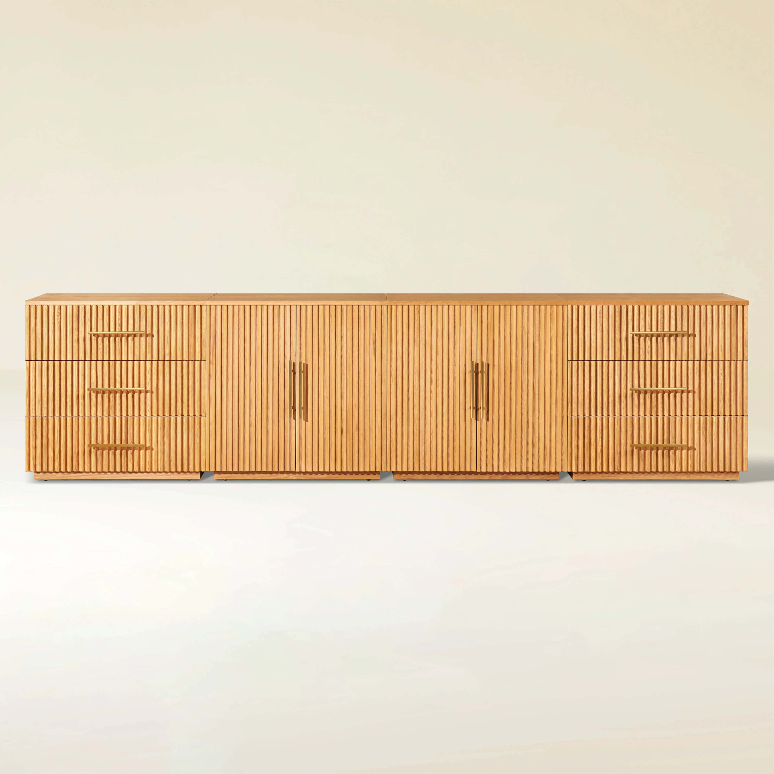 Holt Oak Modular Media Console (Set of 4)