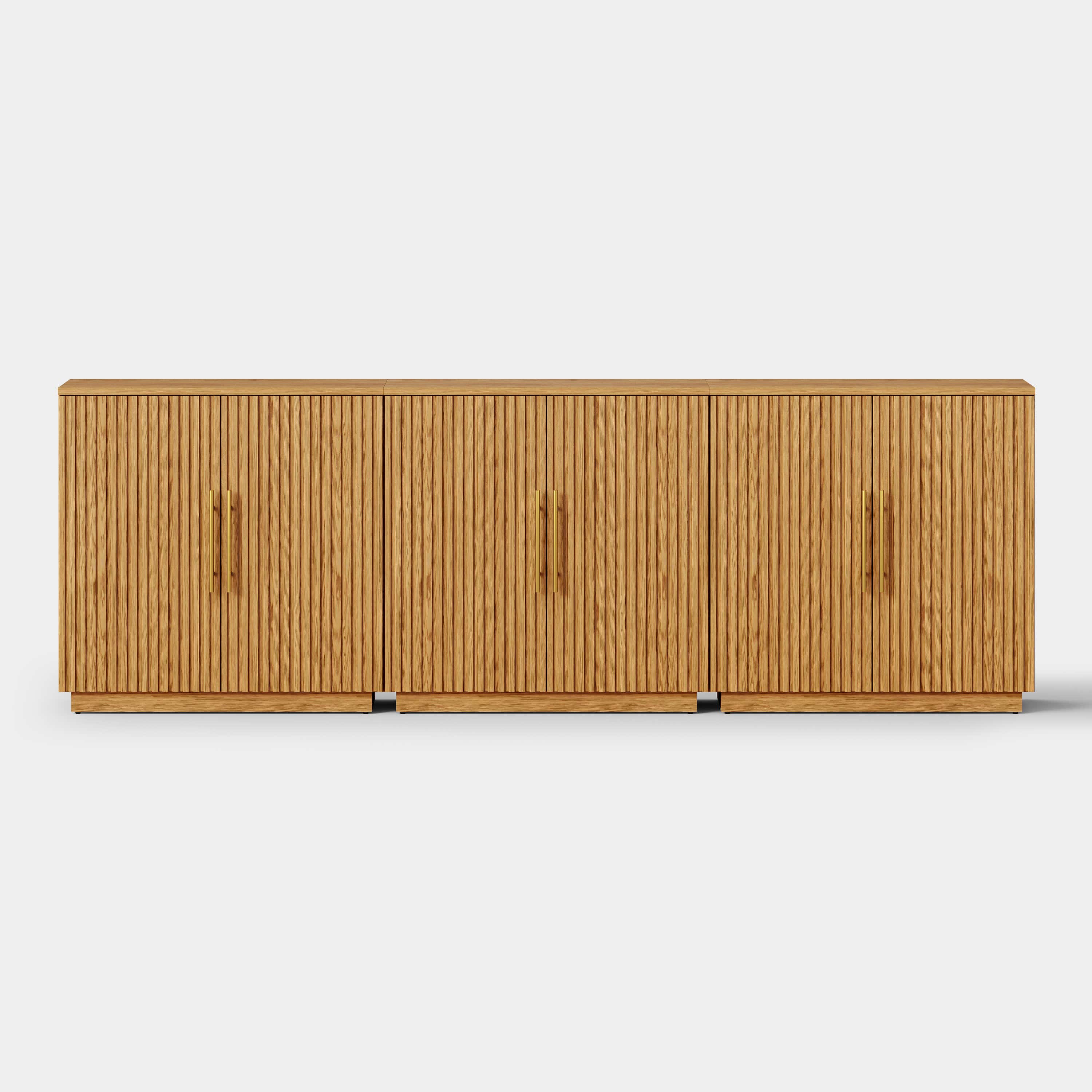 Holt 95″ Solid Oak Console(Set of 3)
