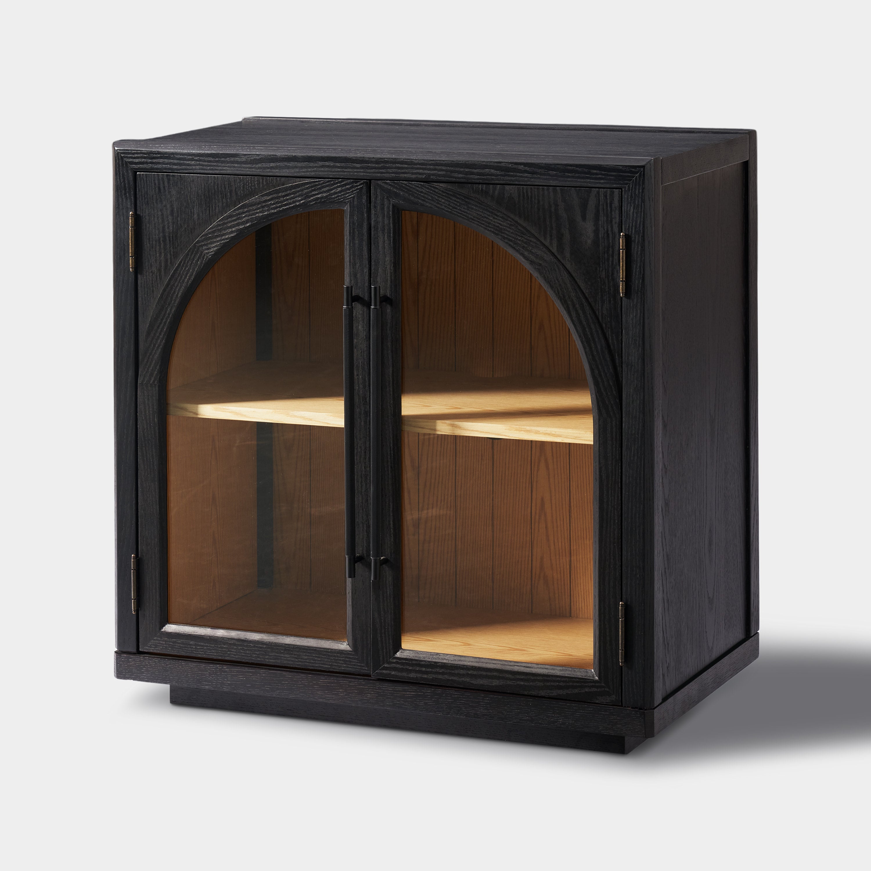 Alvar Arched 63″ Oak Media Console(Set of 2)