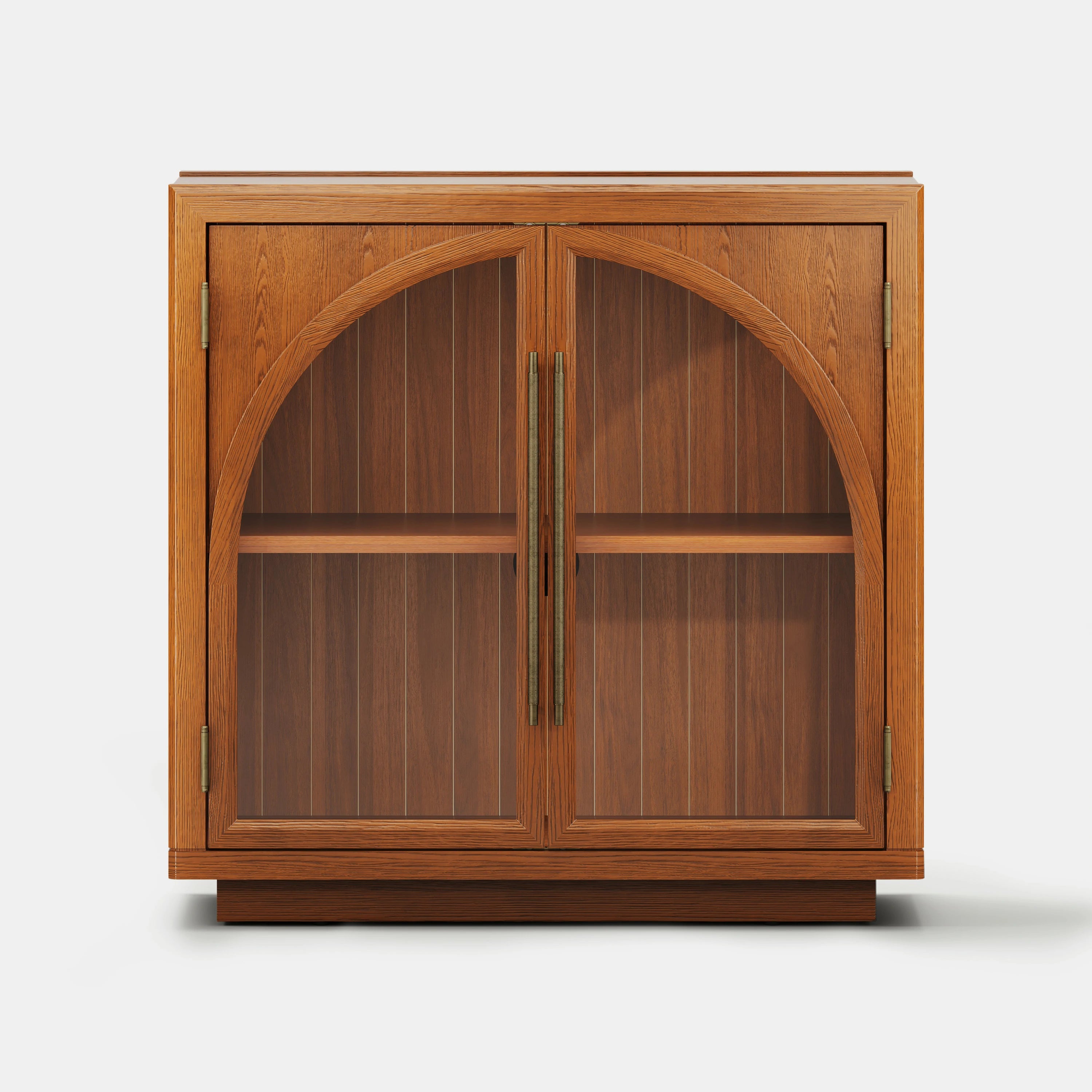 Alvar Arched 95″ Oak Media Console(Set of 3)