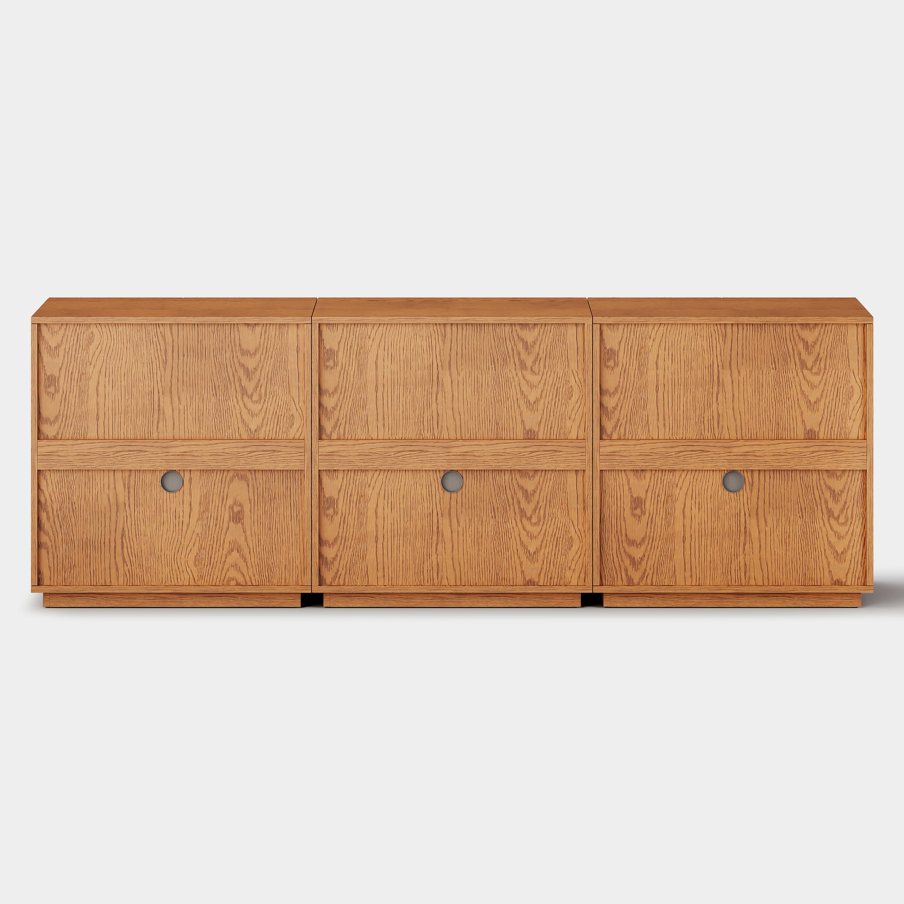Avery Oak 9-Drawer Chest 90"W