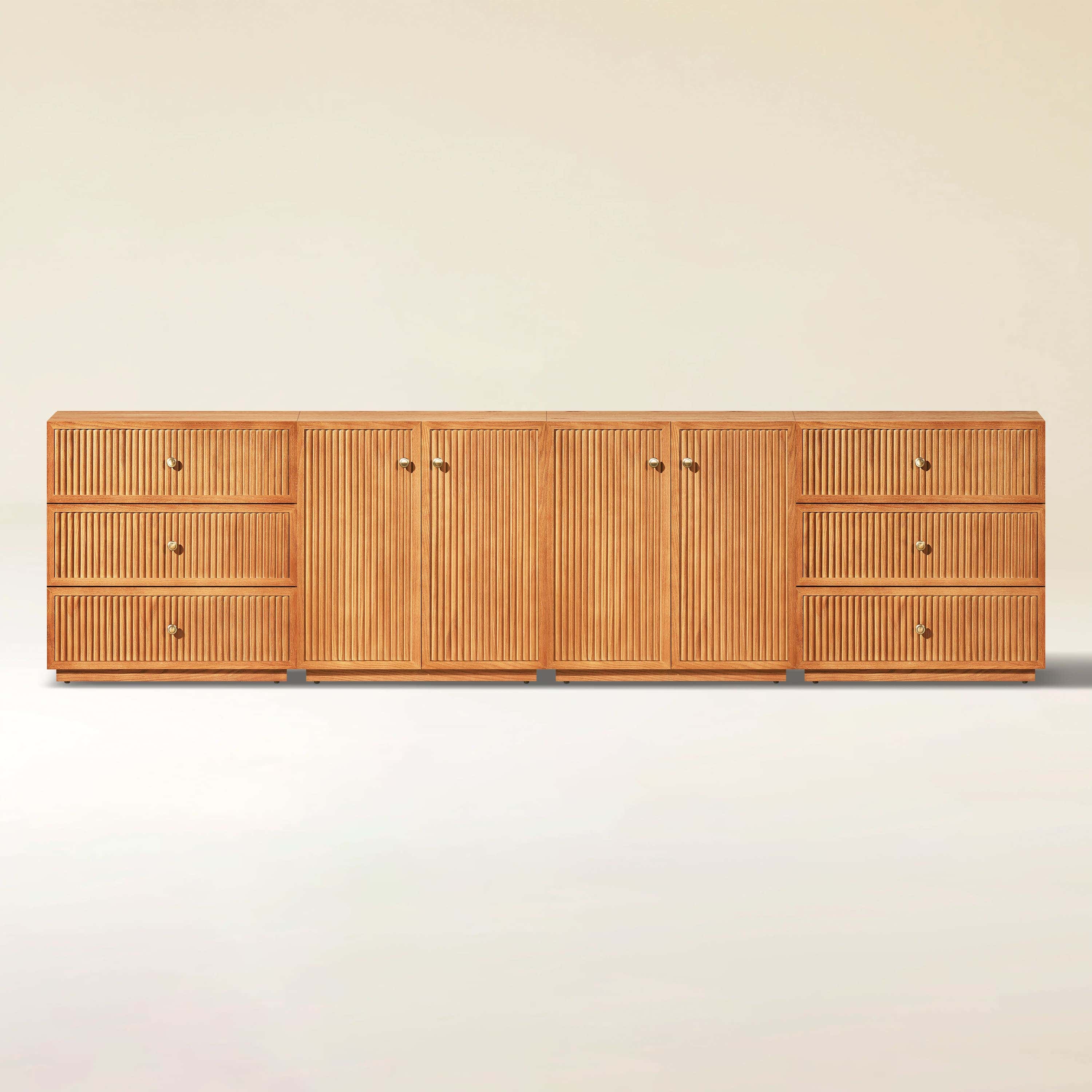 Avery Oak Modular Sideboard 120"W