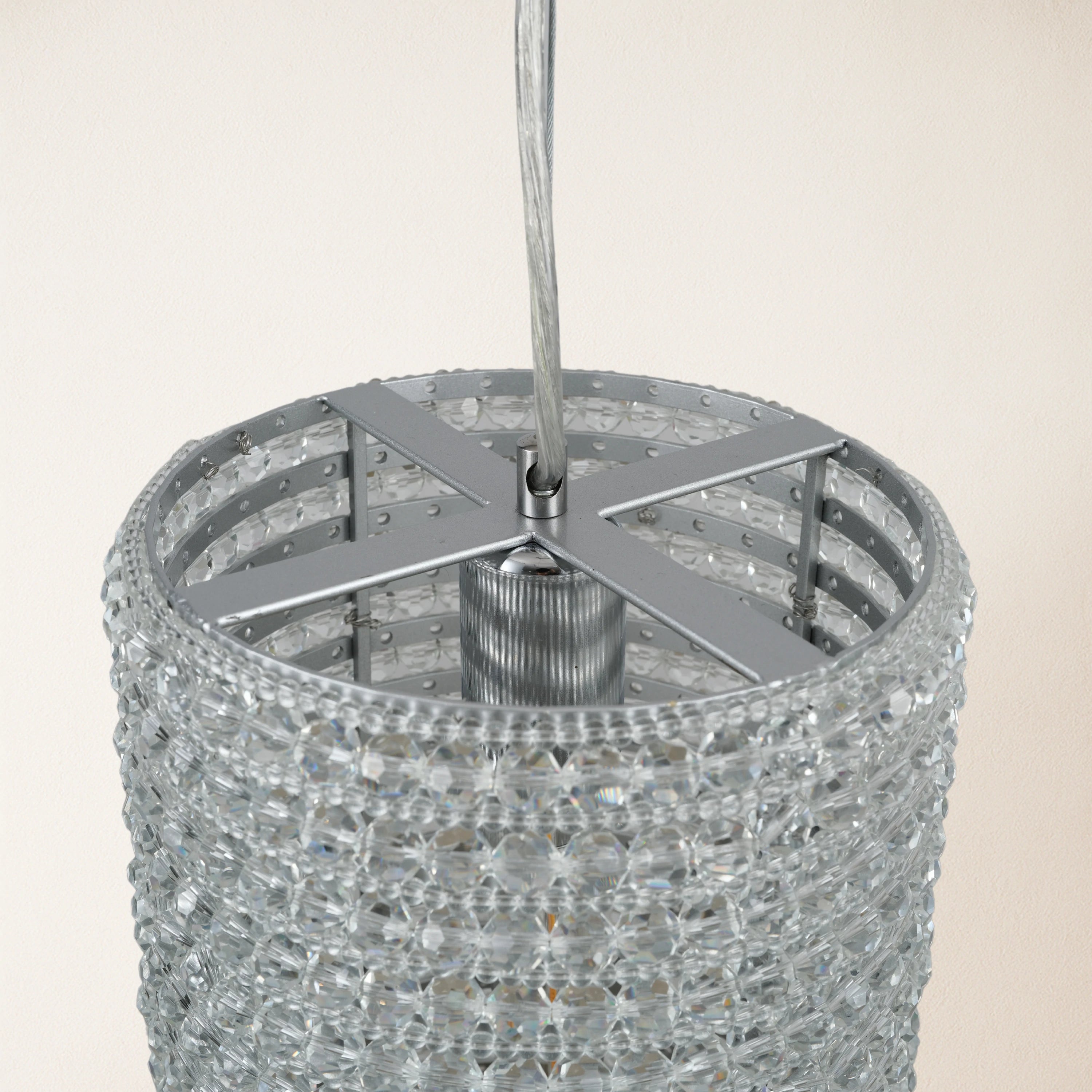 Stellar Beads Pendant Lights Smoke Clear 12"