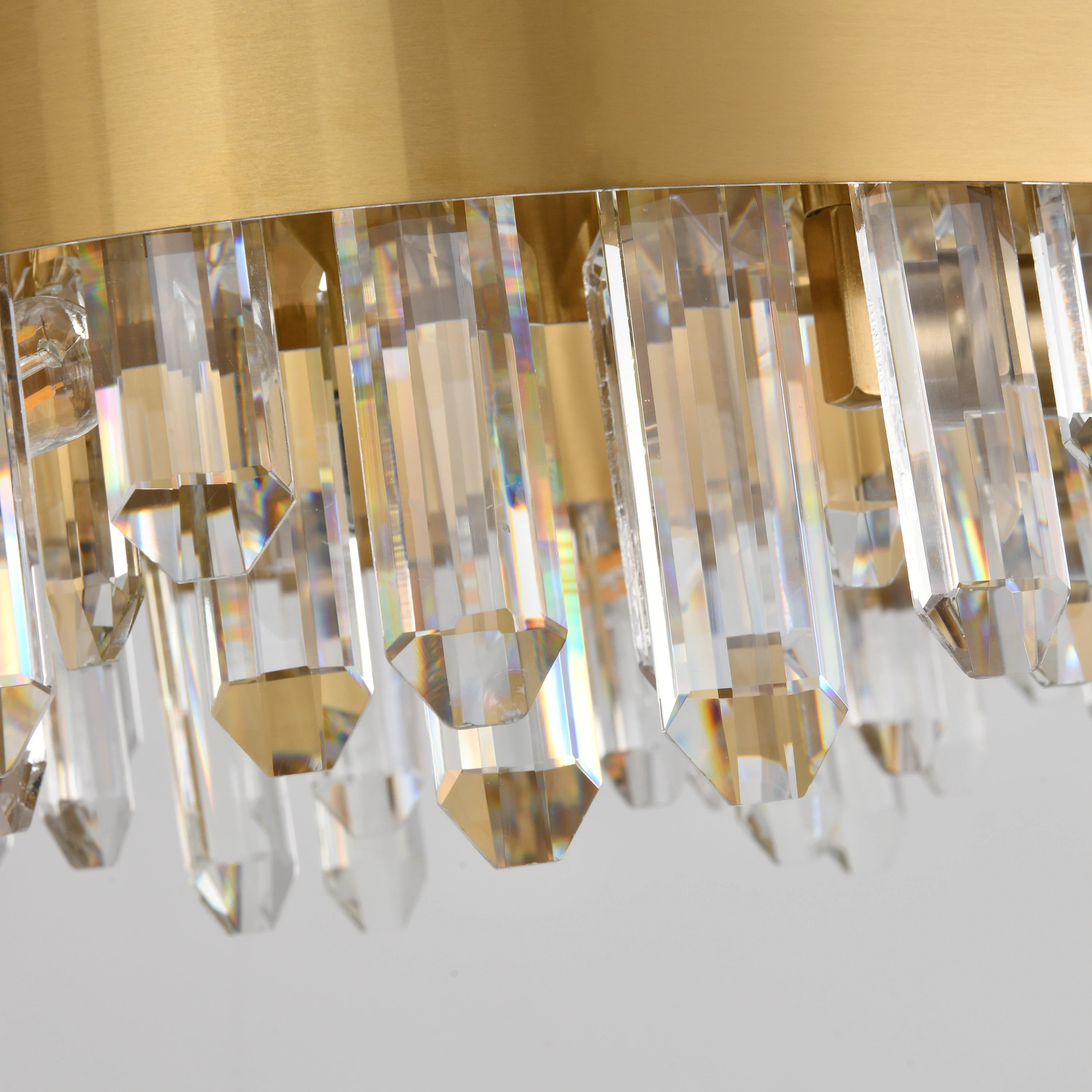 Stellara Crystal Strip Oval Chandelier 52"