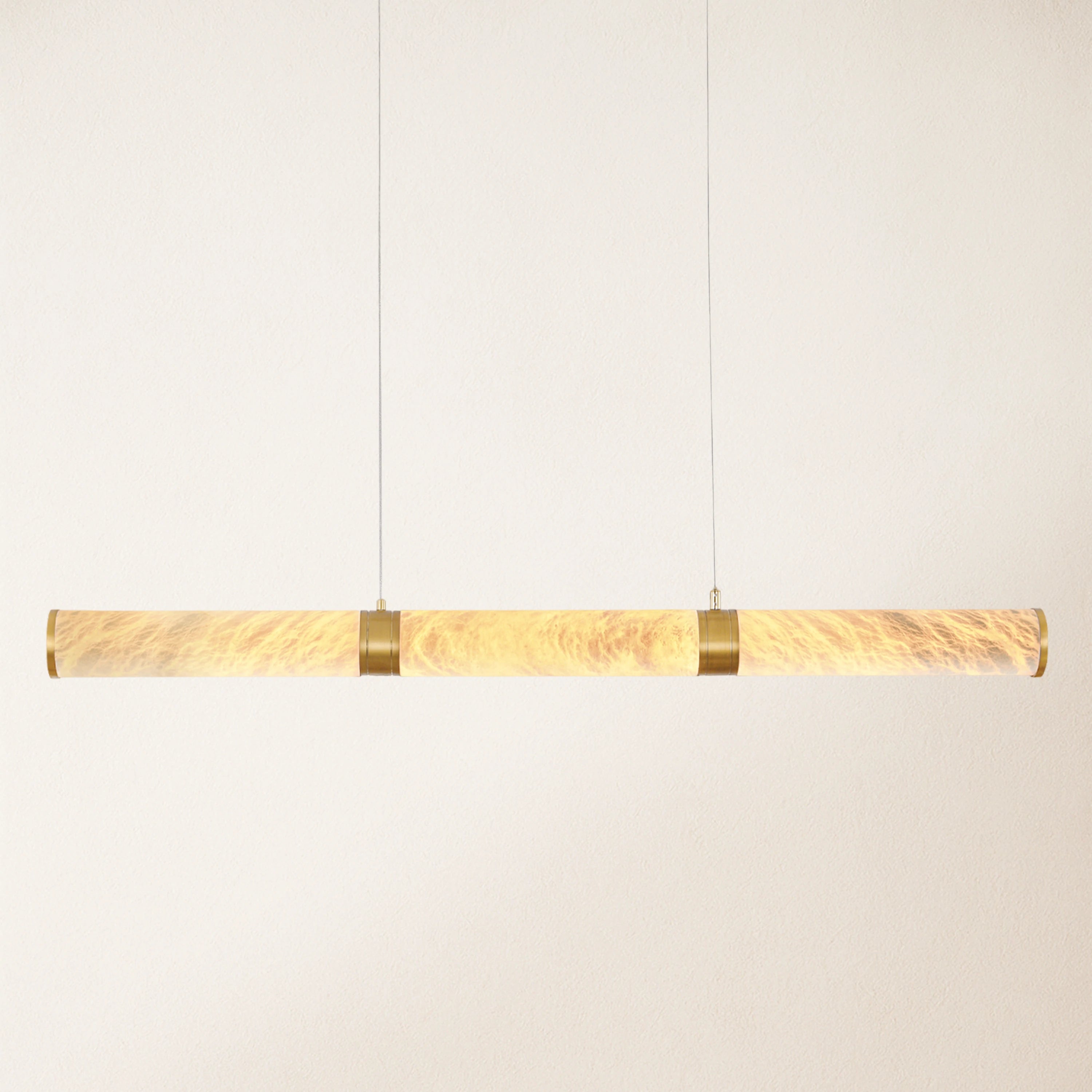 Sylvia Alabaster Linear Chandelier 47"