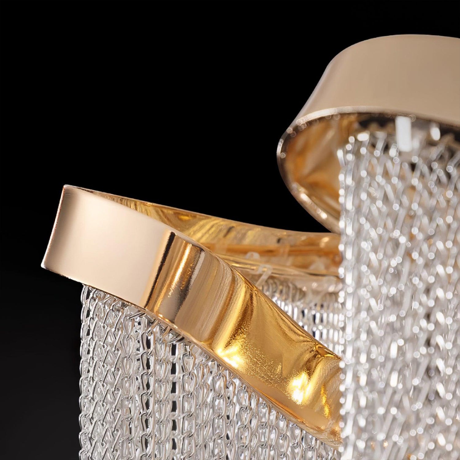 Teresa Cadena Chain Tassel Flush Mount 24"W