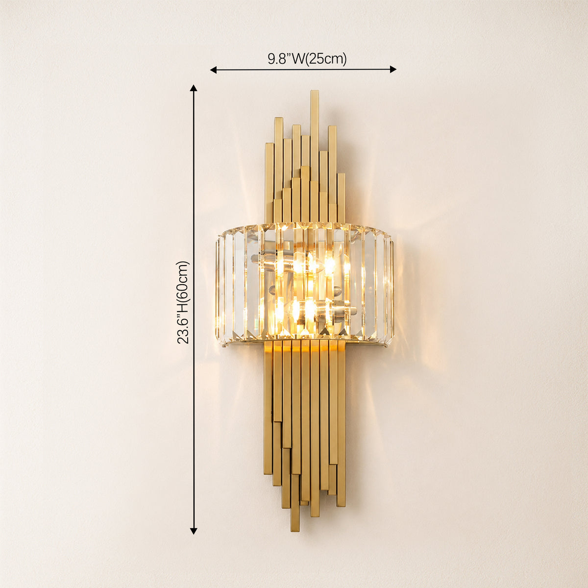 Oriana Crystal Wall Sconce 9.8"