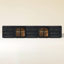 Alvar Arched 157.5″ Oak Modular Media Console(Set of 5)