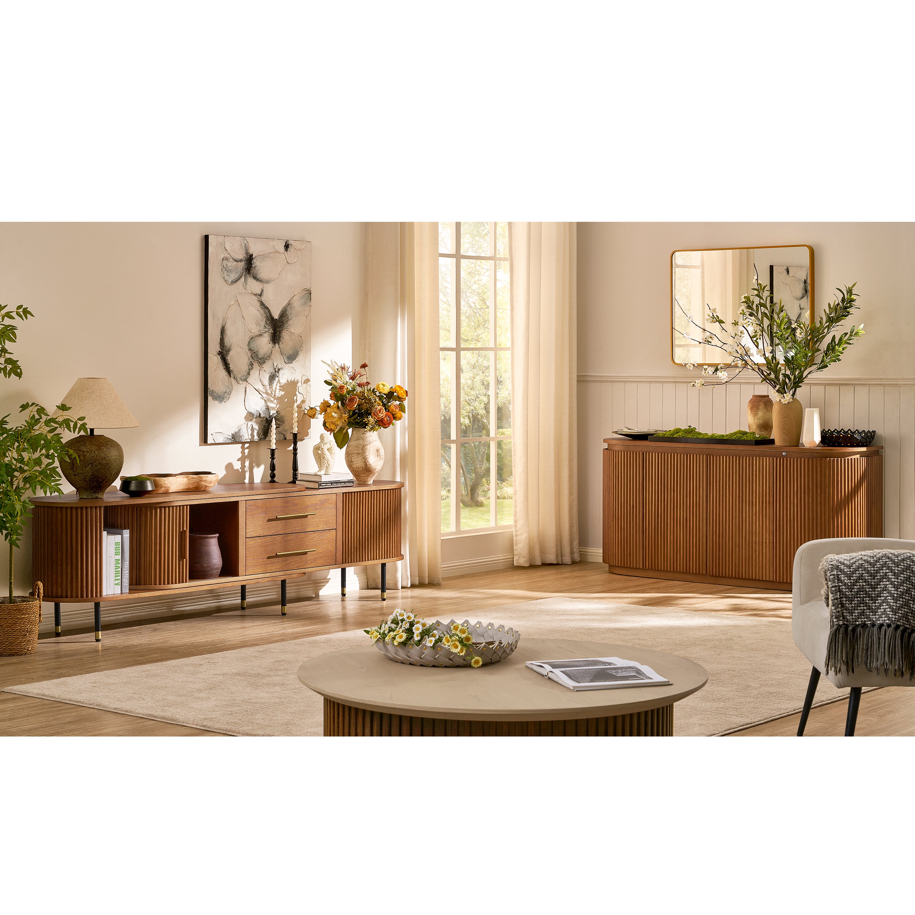 Ewan Oak Sideboard 63"
