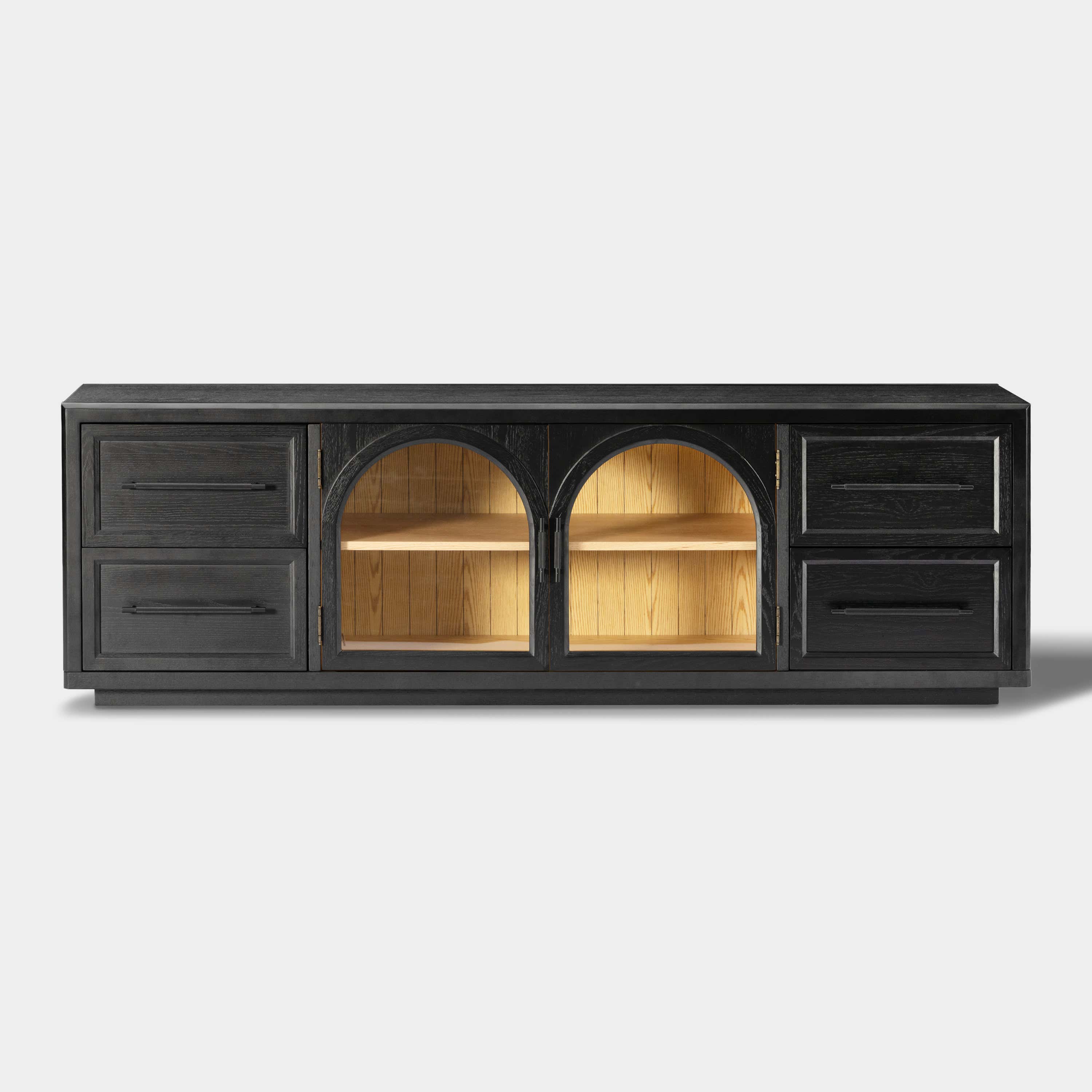 Alvar Oak Media Console 80"W