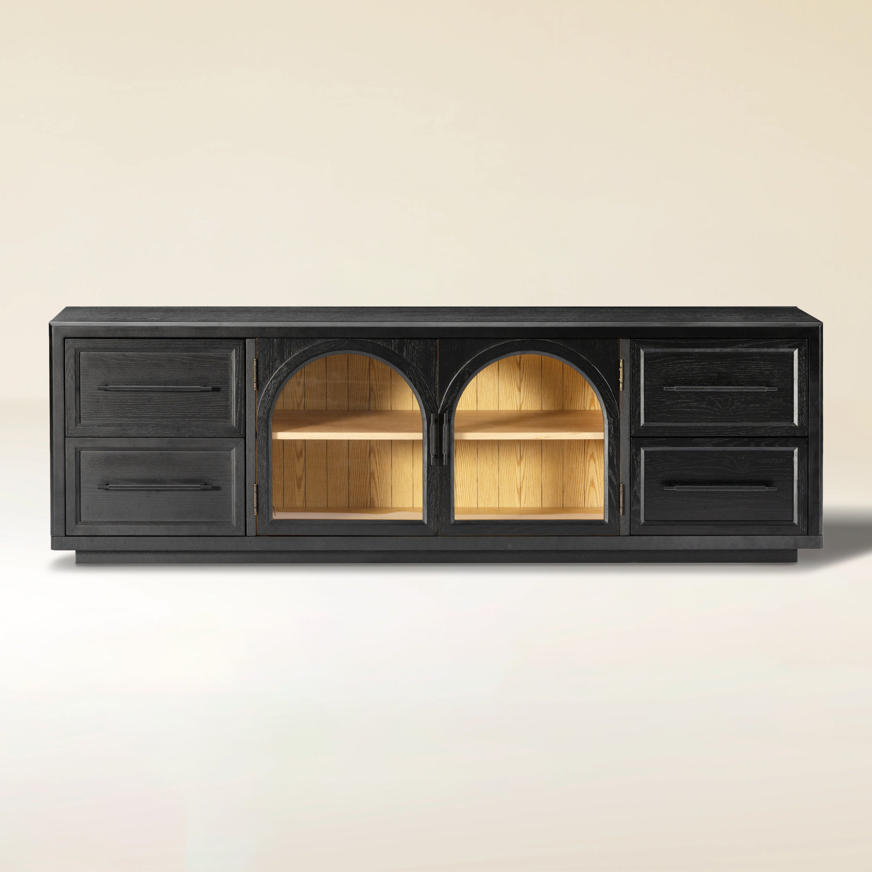 Alvar Oak Media Console 80"W