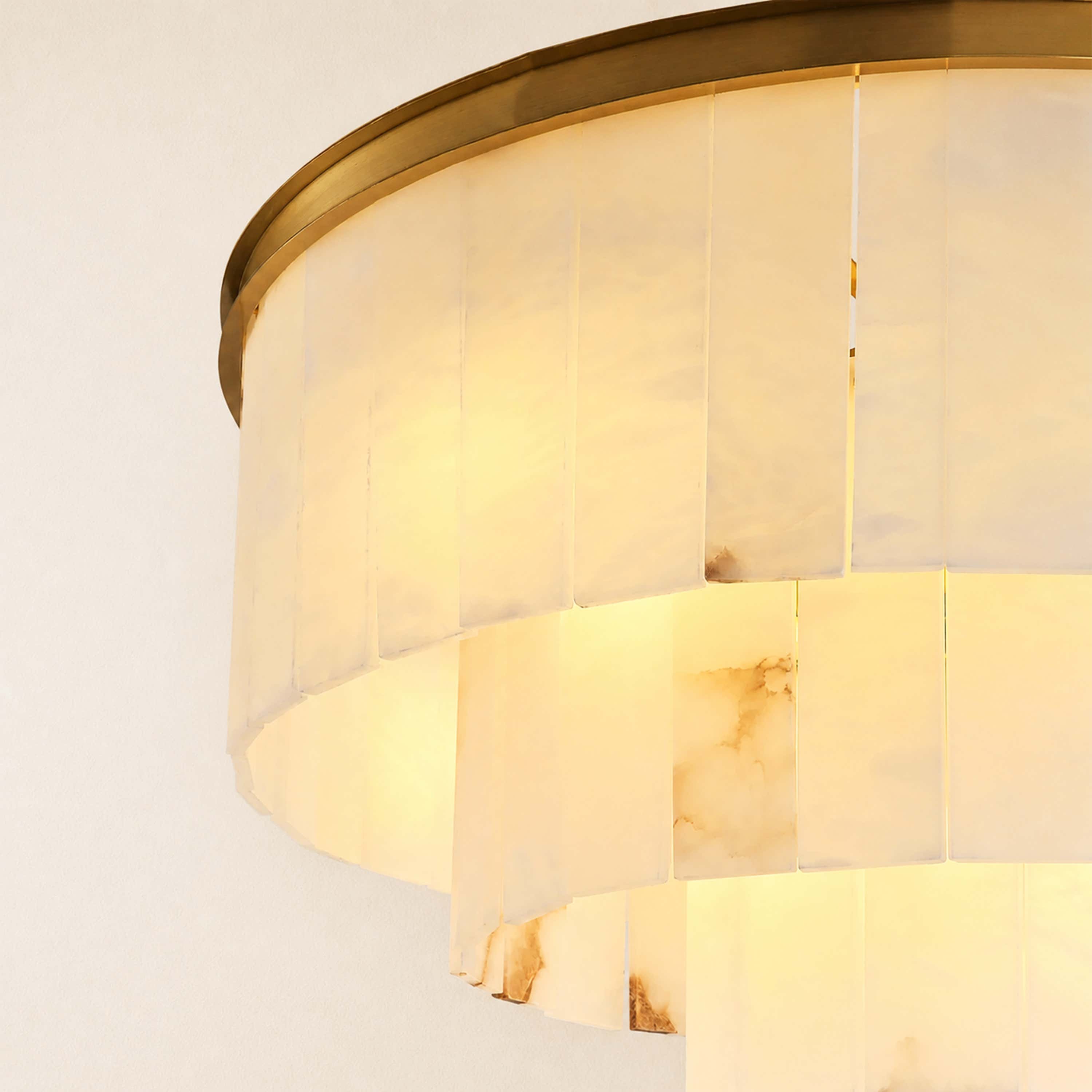 Montrava Alabaster Tiered Round Chandelier