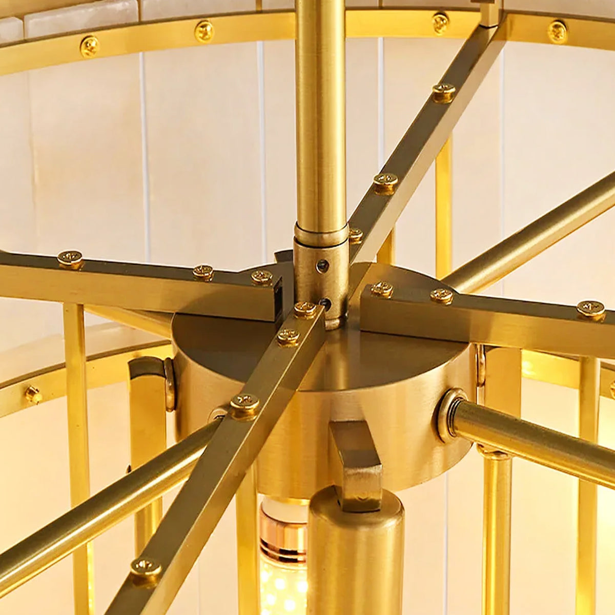 Montrava Alabaster Tiered Round Chandelier