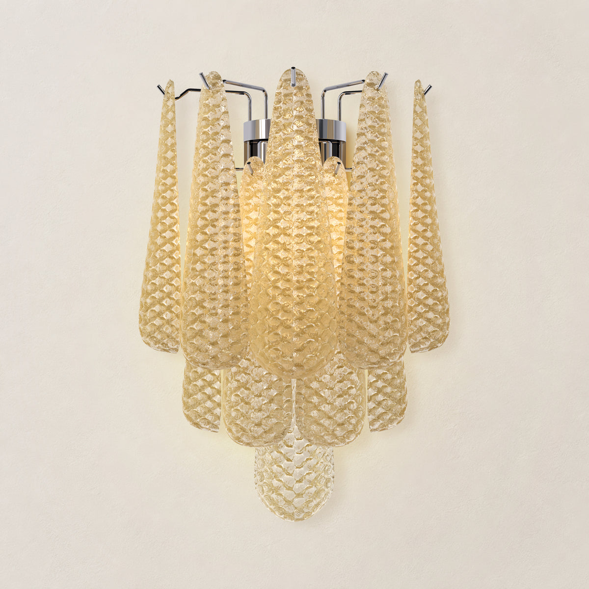 Veloria Glass Petaled Wall Sconce 12"W
