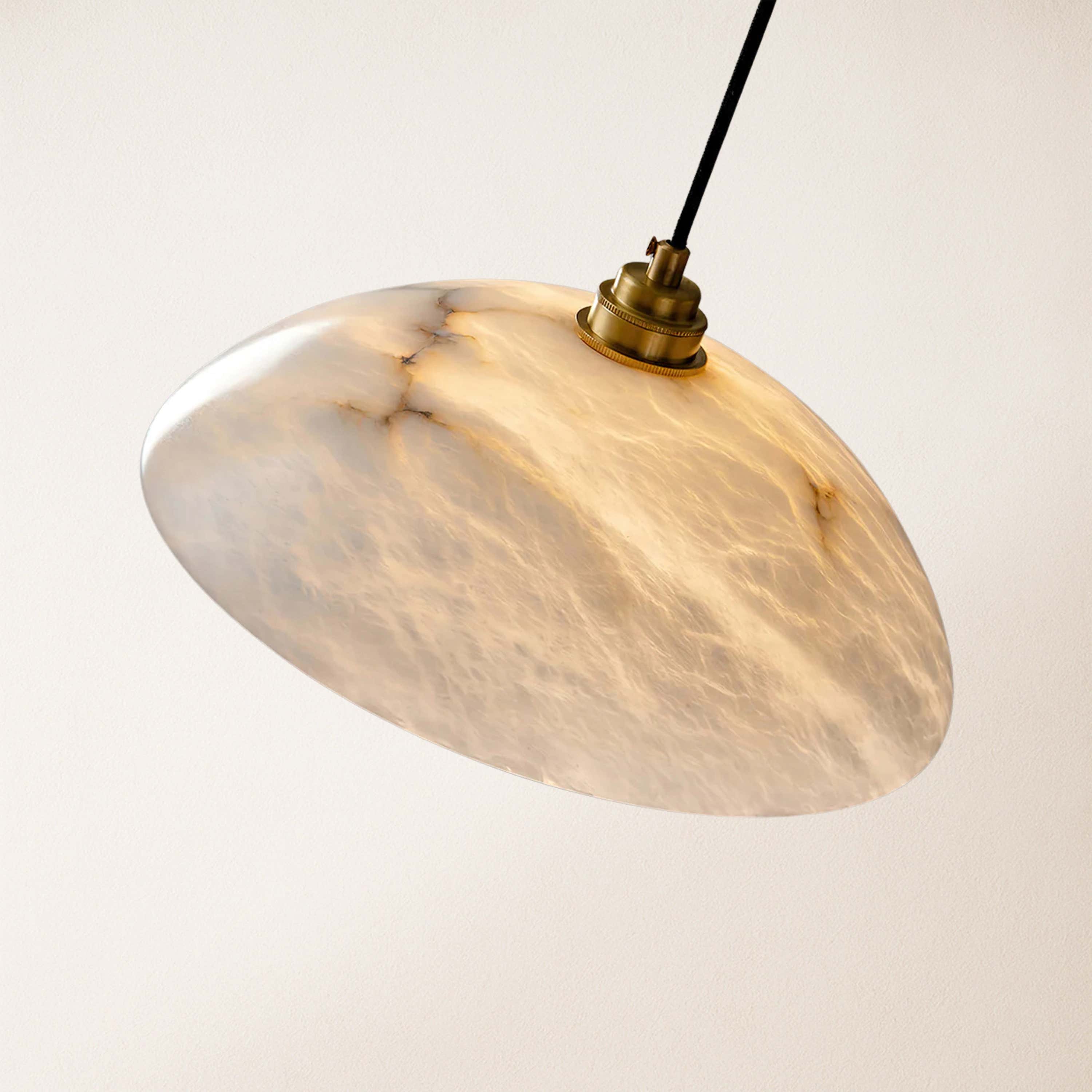 Dadaly Alabaster Modern Small Art Pendant 12"D