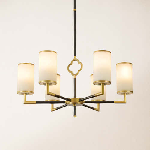 Moral Multi-layer Branda Alabaster Round chandelier 27"D