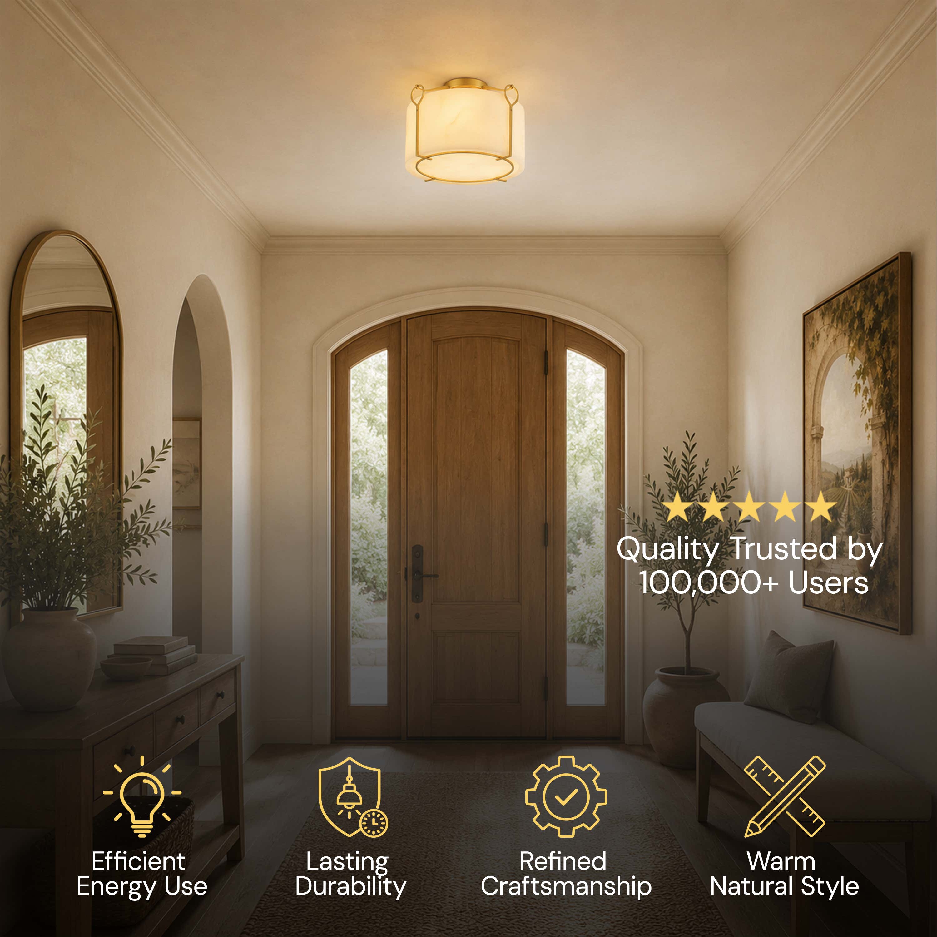Alora Resin Round Flush Mount