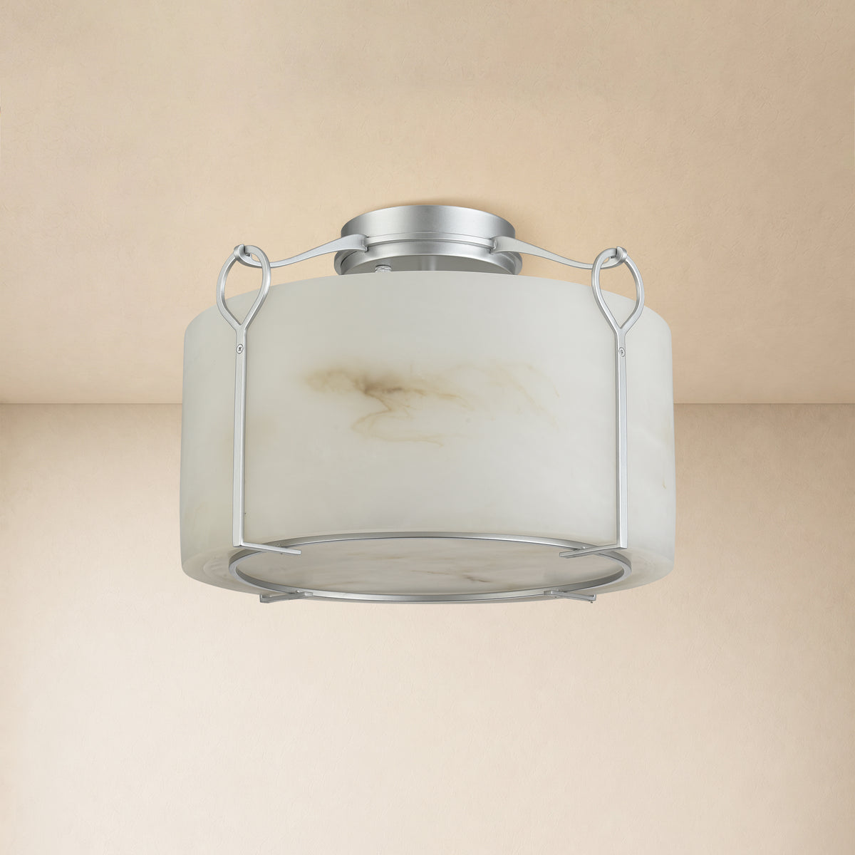 Alora Resin Round Flush Mount