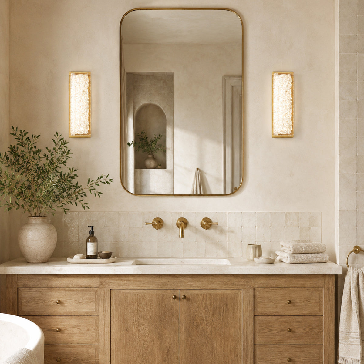 Astris Linear Resin Wall Sconce size-image