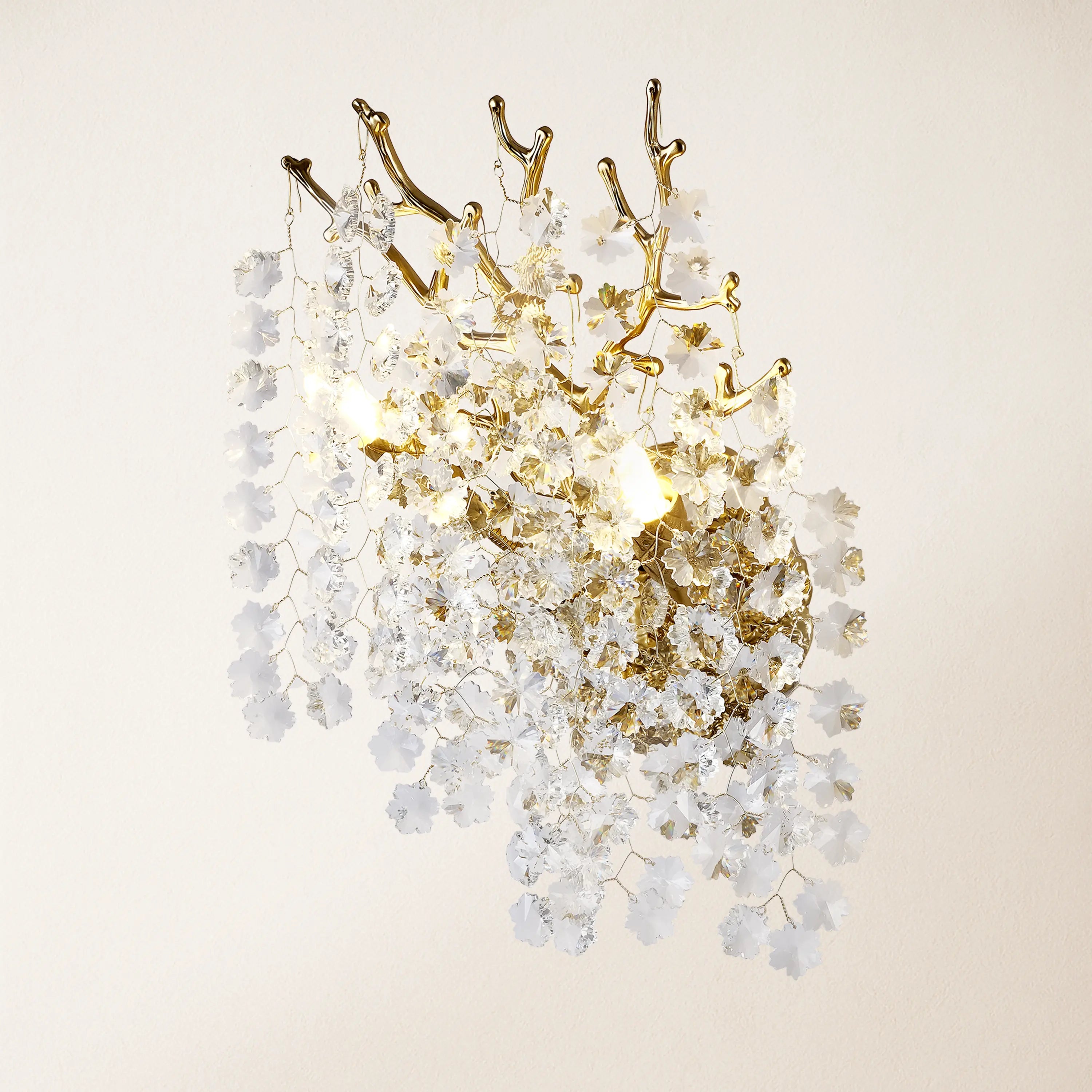 Lustre Branches Crystal Wall Sconce 10"W