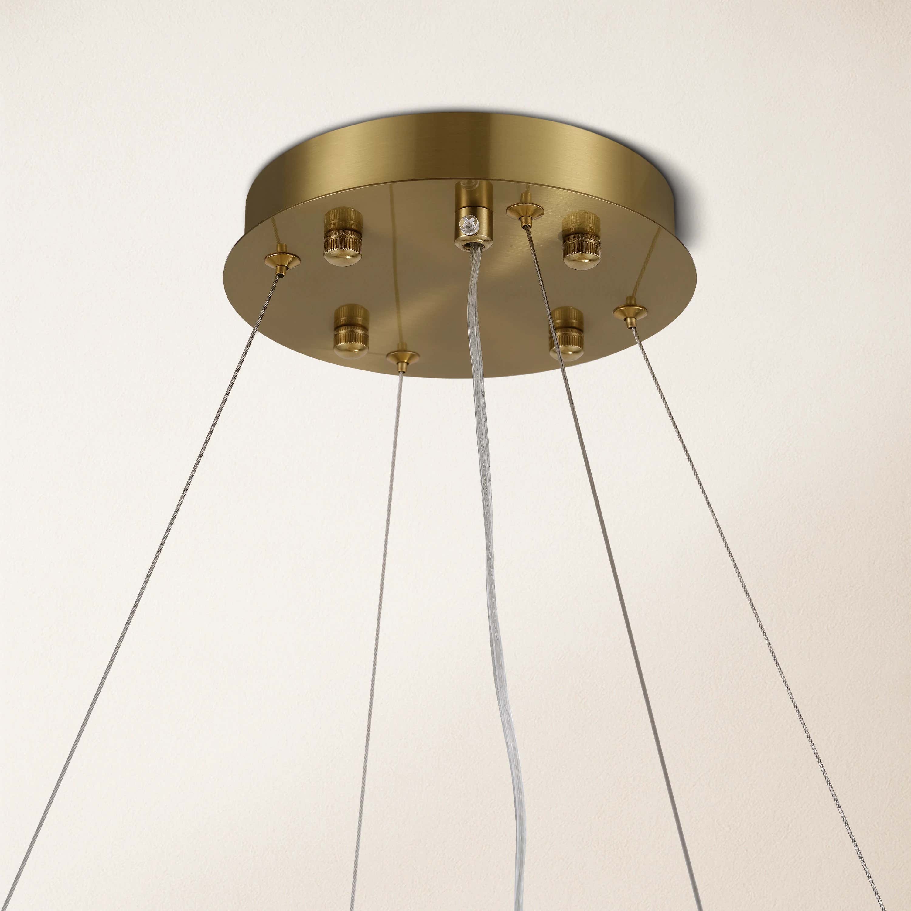 Sawyer Alabaster Round Chandelier 32"