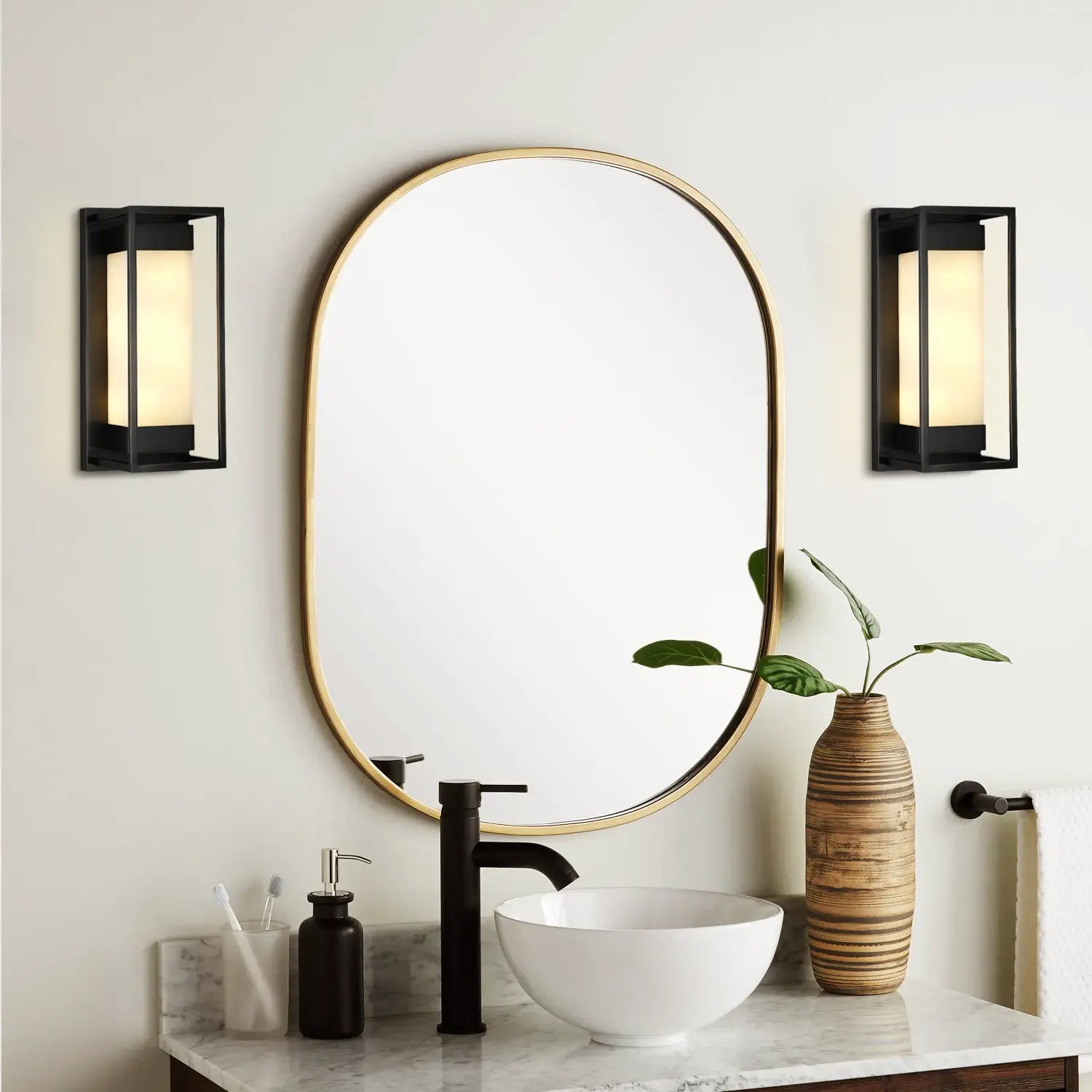Bravura Alabaster Wall Sconce 15.7"H
