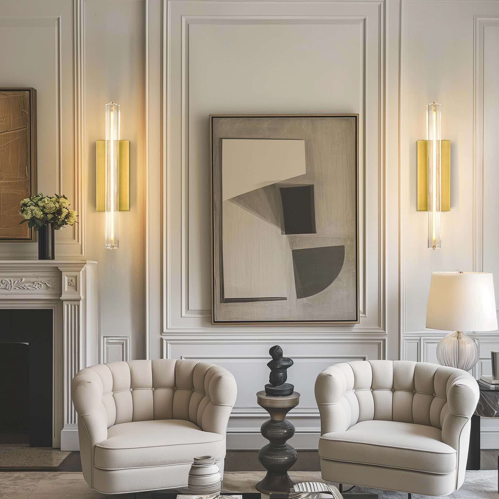 Clara Glow Crystal Single Wall Sconce 19"