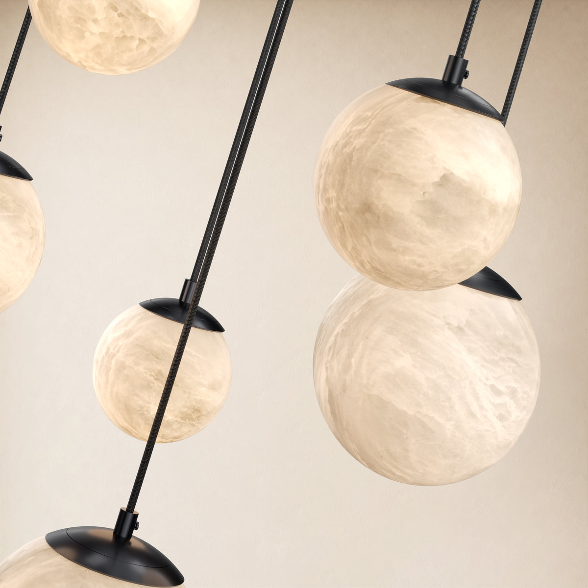 Elviora Resin Globe Round Chandelier
