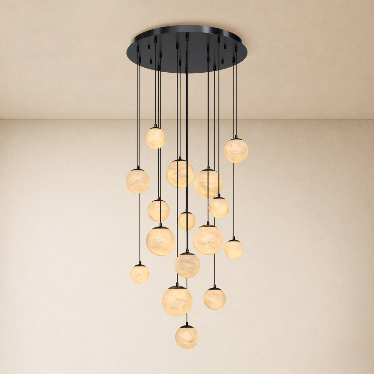 Elviora Resin Globe Round Chandelier