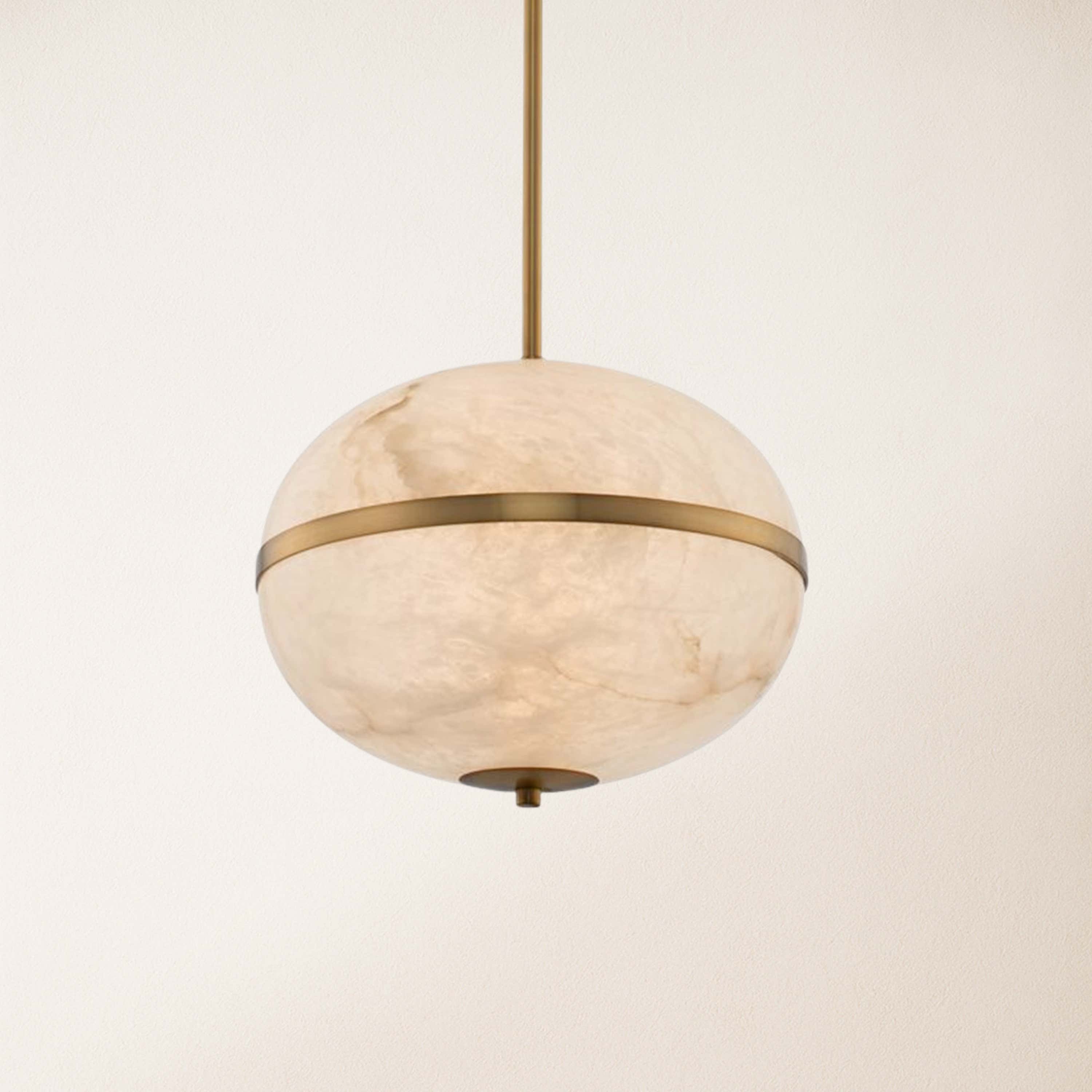 Dadaly Alabaster Small Art Canterbury LED Mini Pendant 16"H