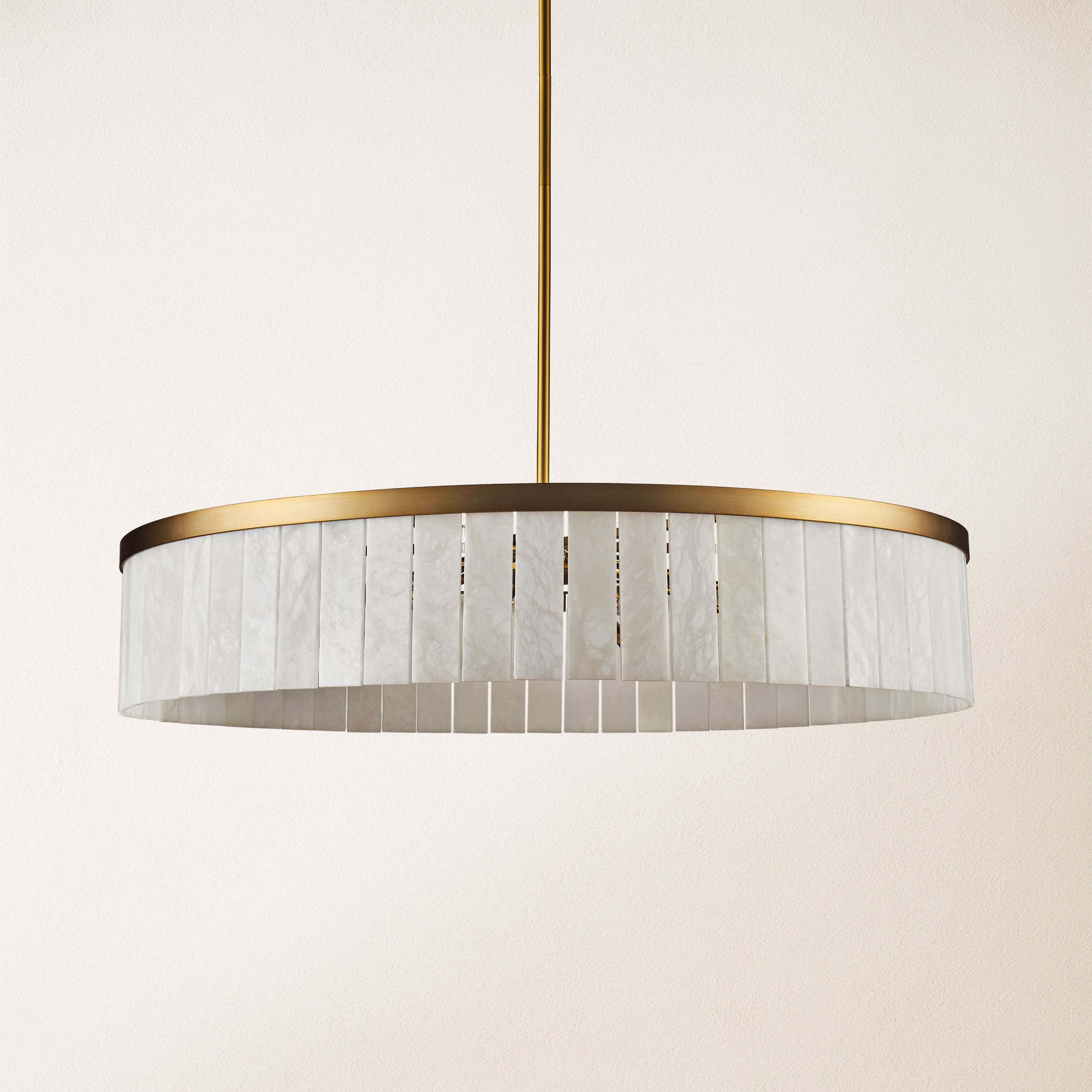 Solmare Alabaster Round Chandelier 41.3"D