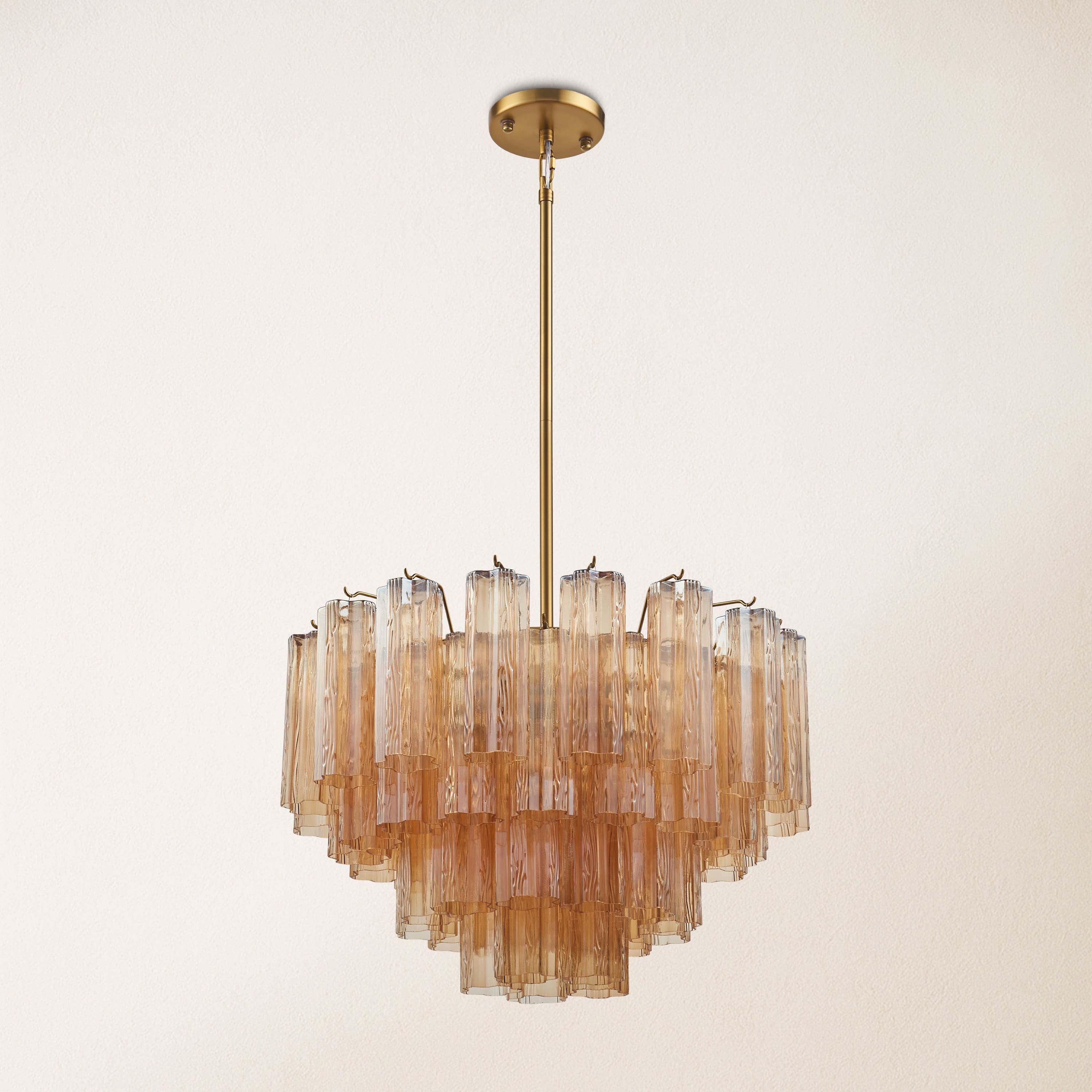 Dawel Glass Round Chandelier 24"D