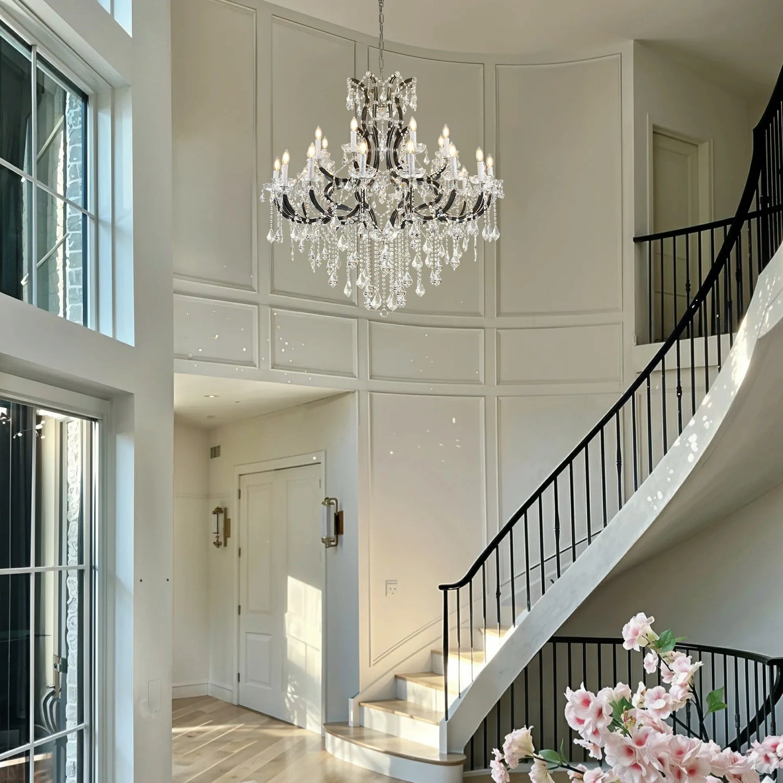 Roco Crystal Classical Round Chandelier 48"D