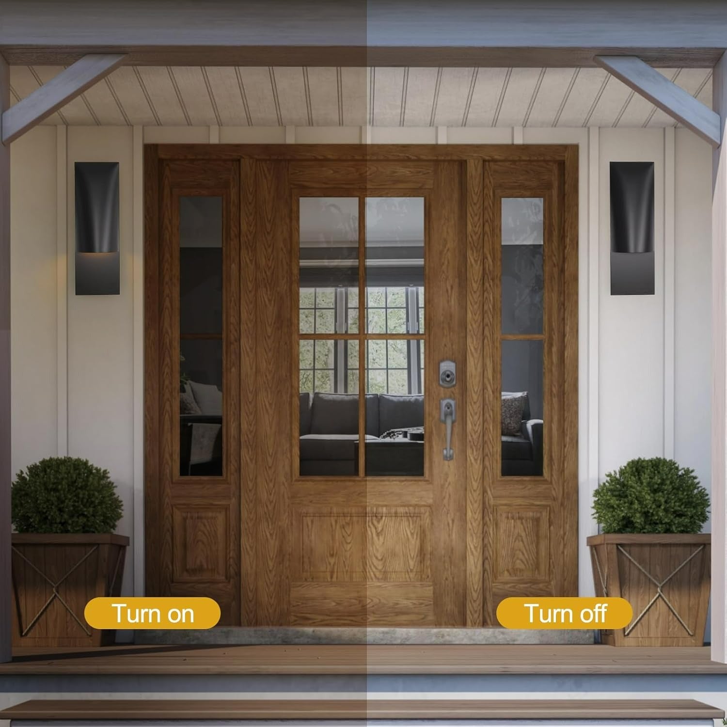 Trany Vertical Wall Sconce 18"H#Finish_Black