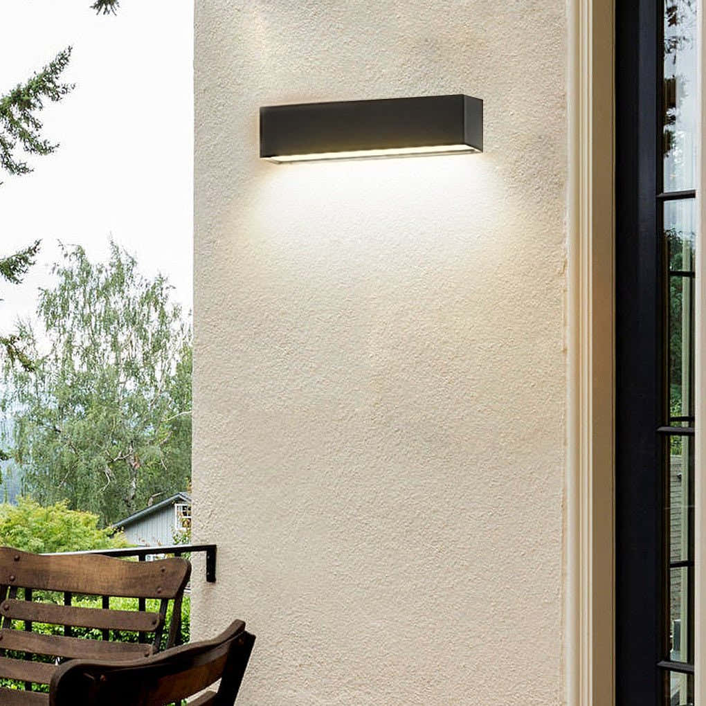 Hailguard Matte Rectangle LED Outdoor Wall Light