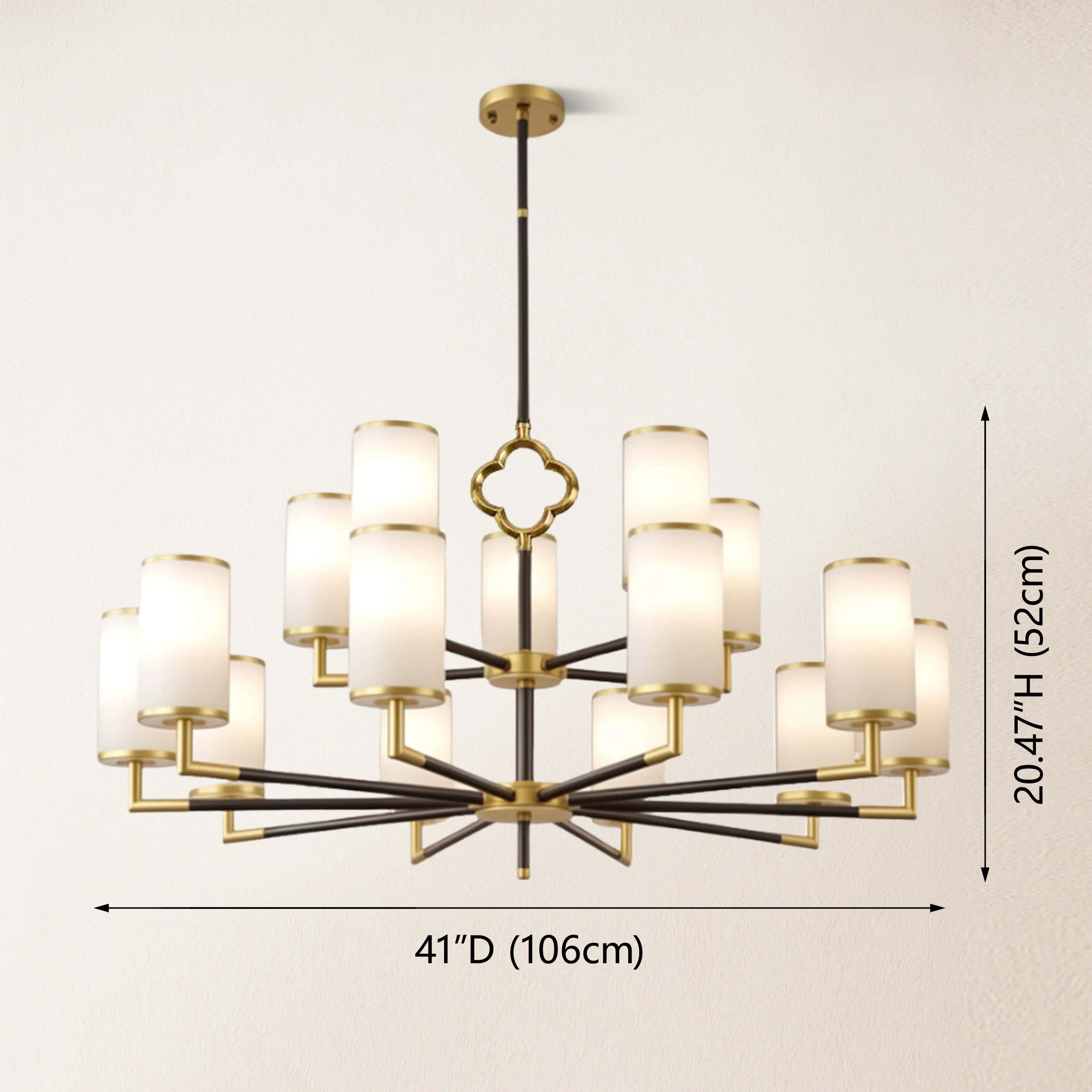 Moral Multi-layer Branda Alabaster Round chandelier 41"D#Finish_Gold