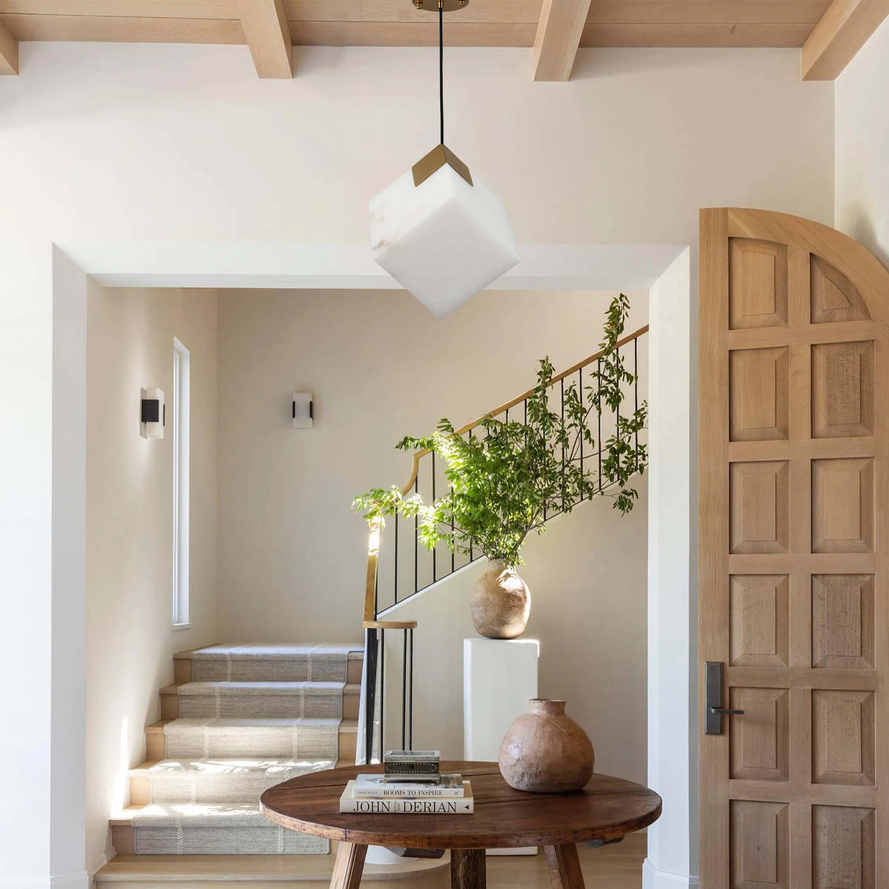 Dave Alabaster Pendant Light 4"W